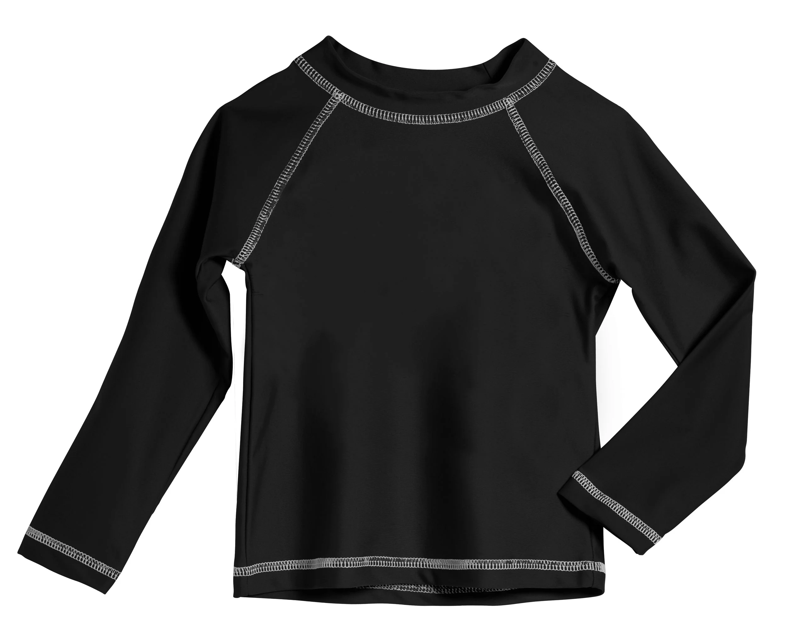 Boys UPF 50+ Long Sleeve Rashguard | Black - Drispect