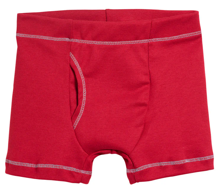 Boys Soft Cotton Boxer Brief | Red - Drispect