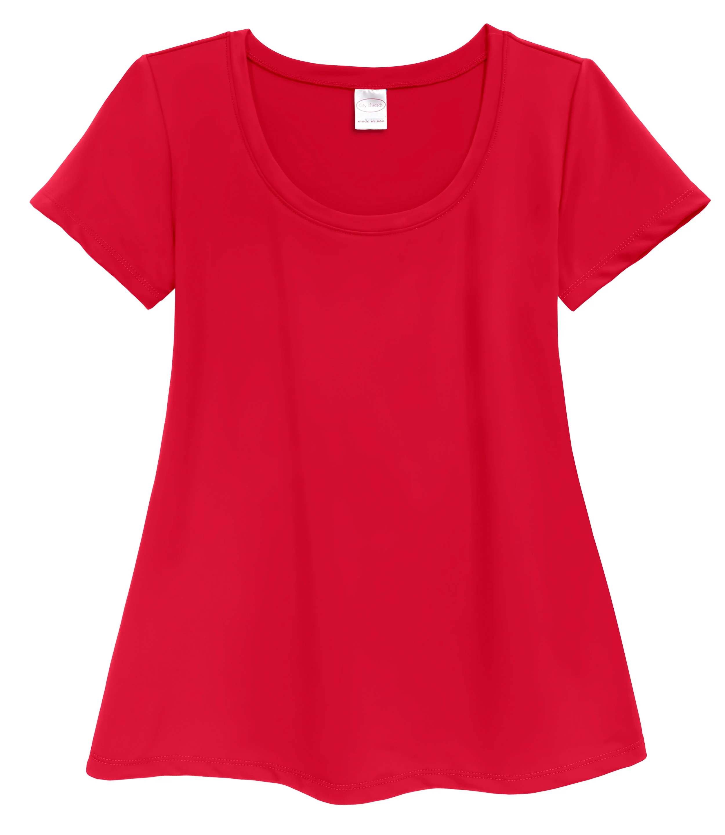 Women's UPF 50+ Short Sleeve Flowy Rashguard | Red - Drispect