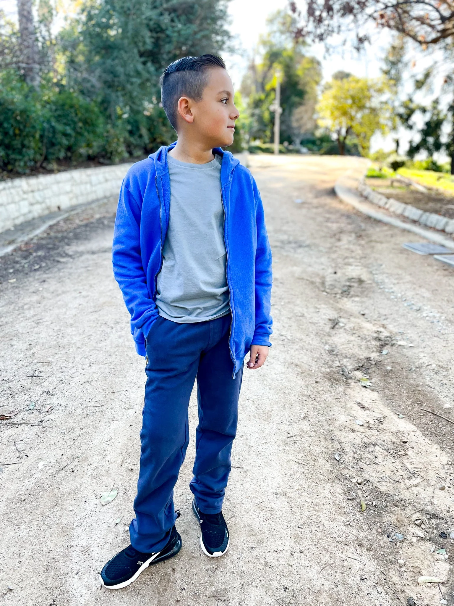 Soft & Cozy 100% Cotton Fleece Zip Hoodie with Inner Pockets | Charcoal - Drispect