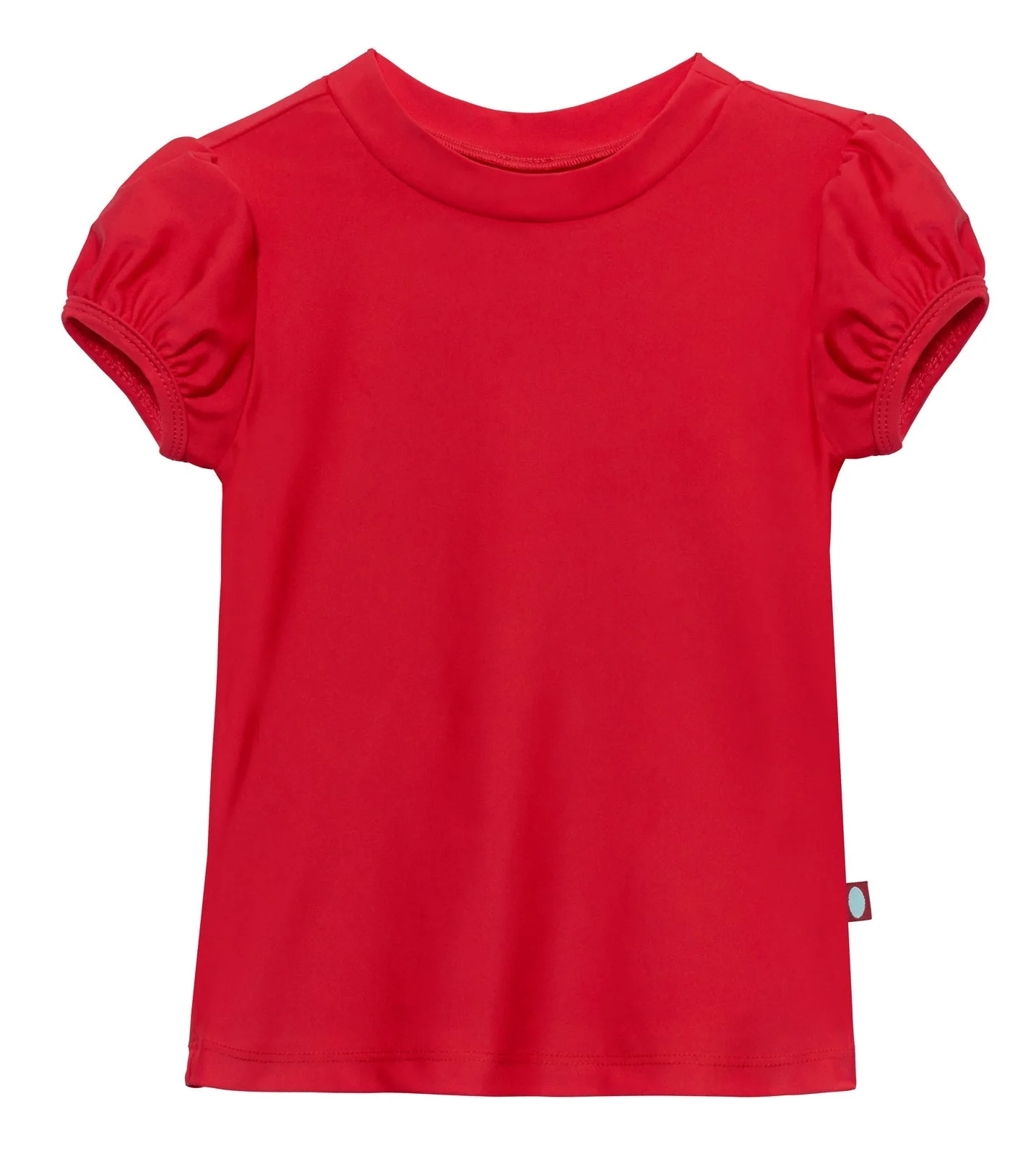 Girls UPF 50+ Puff Sleeve Rashguard | Red - Drispect