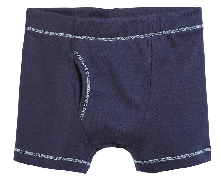 Boys Soft Cotton Boxer Brief | Navy Blue - Drispect