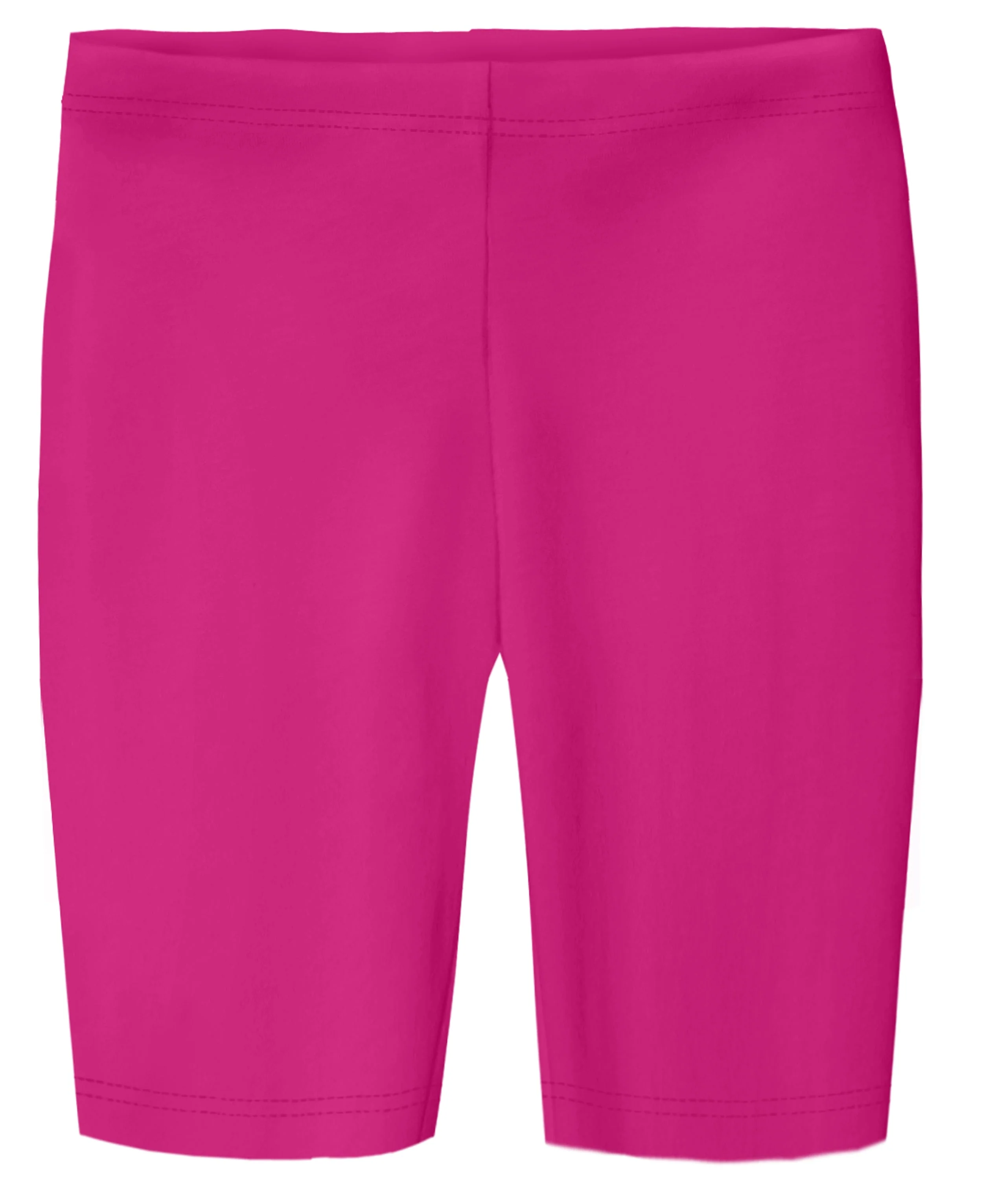 Girls Soft Cotton Long Bike Shorts | Hot Pink - Drispect