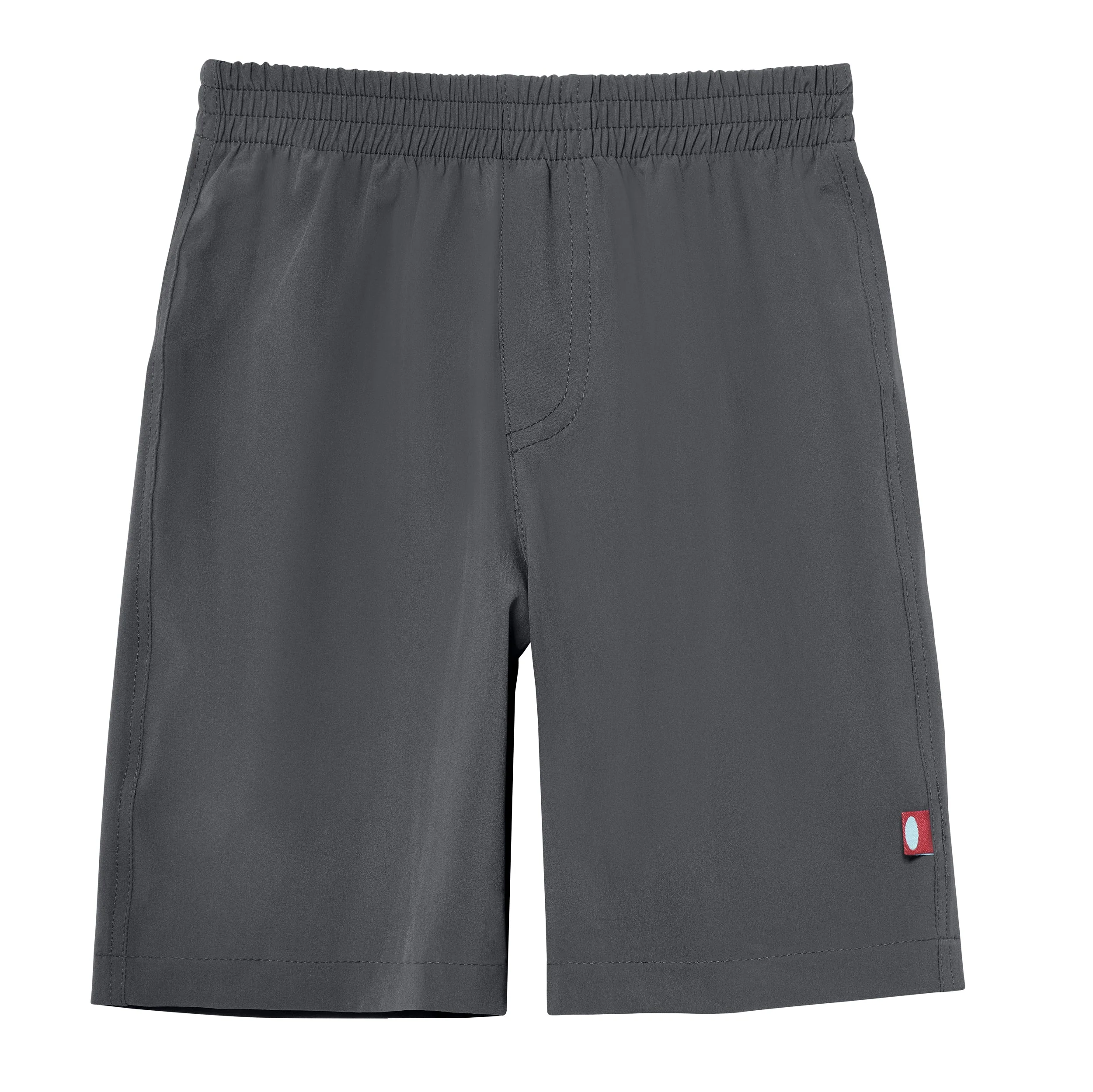 Boys UPF 50+ Soft Stretch Below the Knee Swim Board Shorts | Charcoal - Drispect