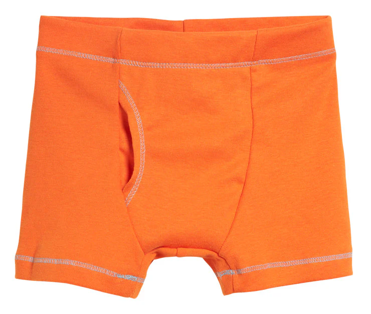 Boys Soft Cotton Boxer Brief | Orange - Drispect
