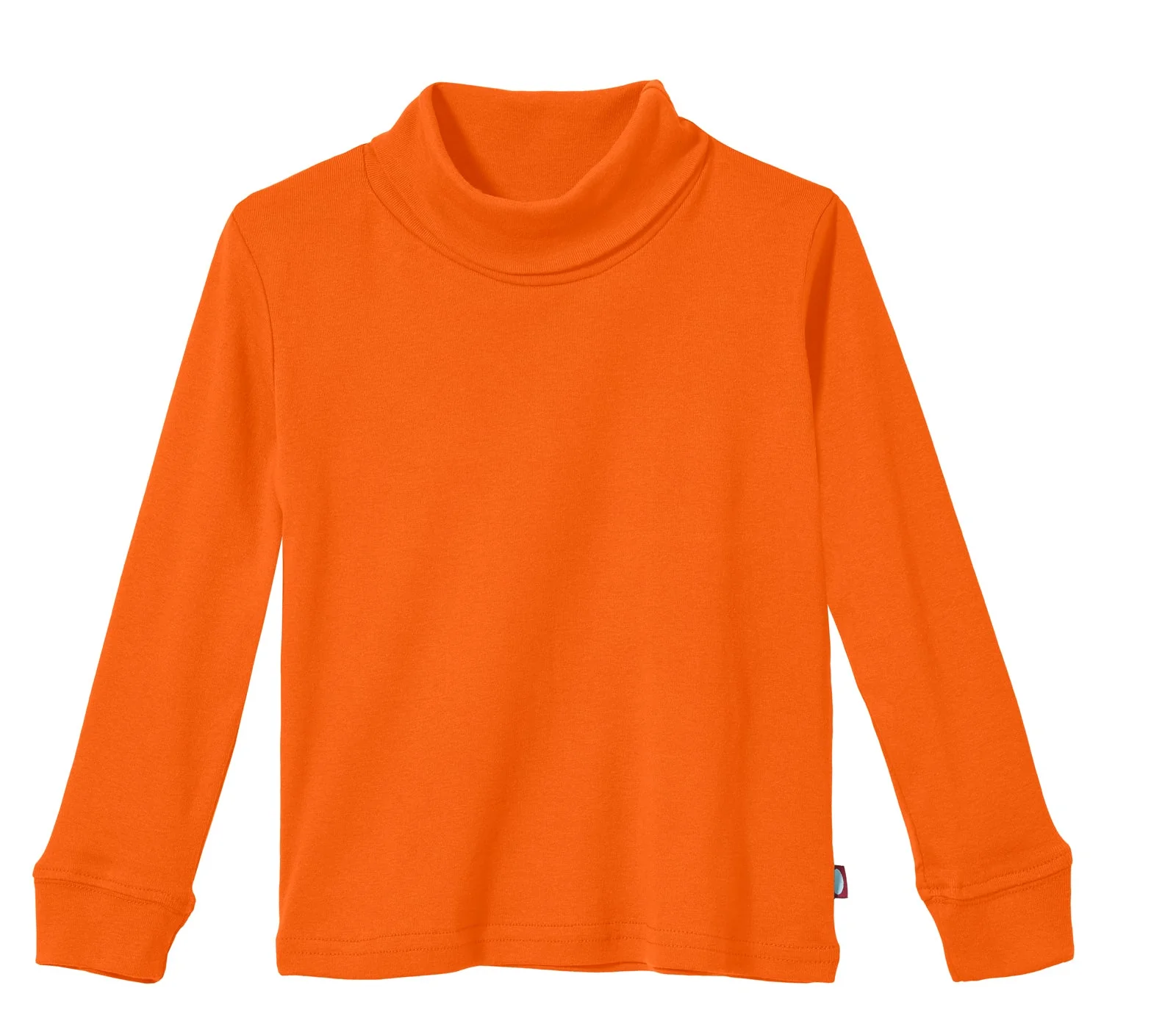 Boys and Girls Soft Cotton Turtleneck  | Orange - Drispect