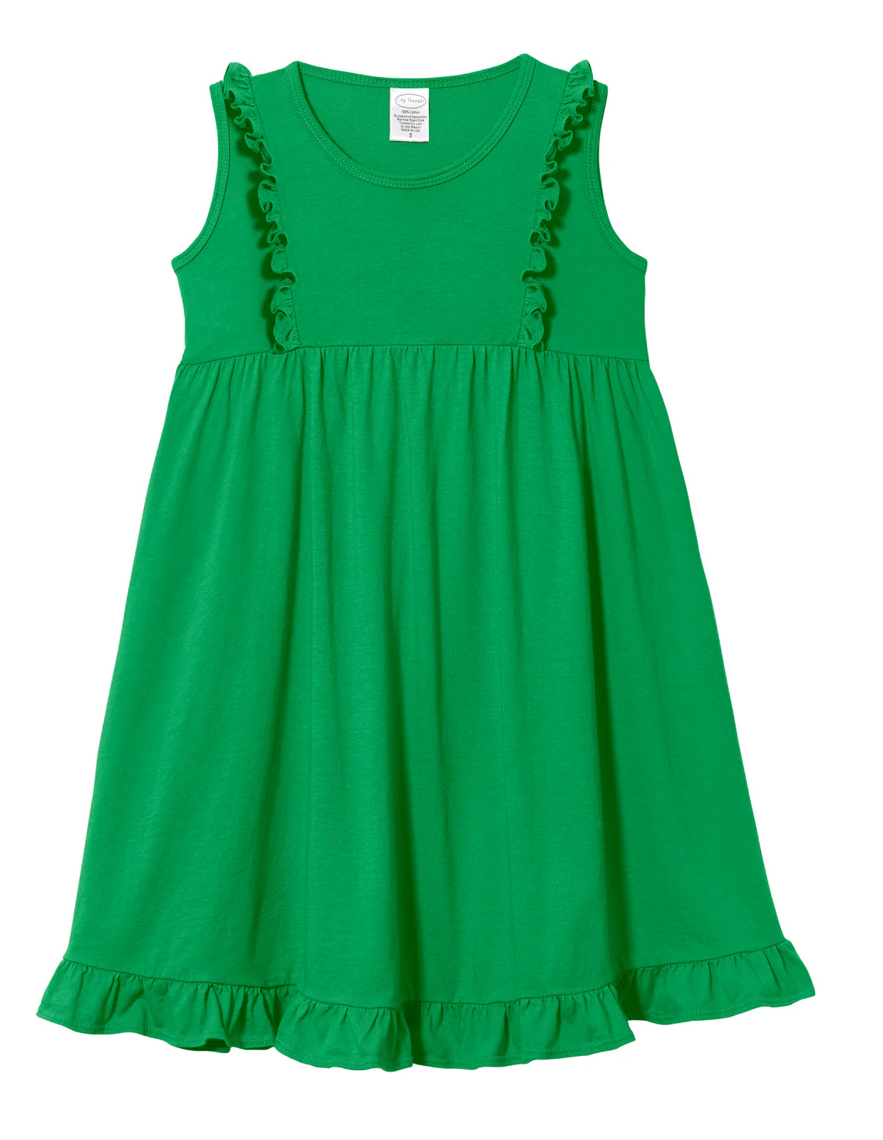 Girls Soft Cotton Jersey Flutter Tank Dress | Elf - Drispect