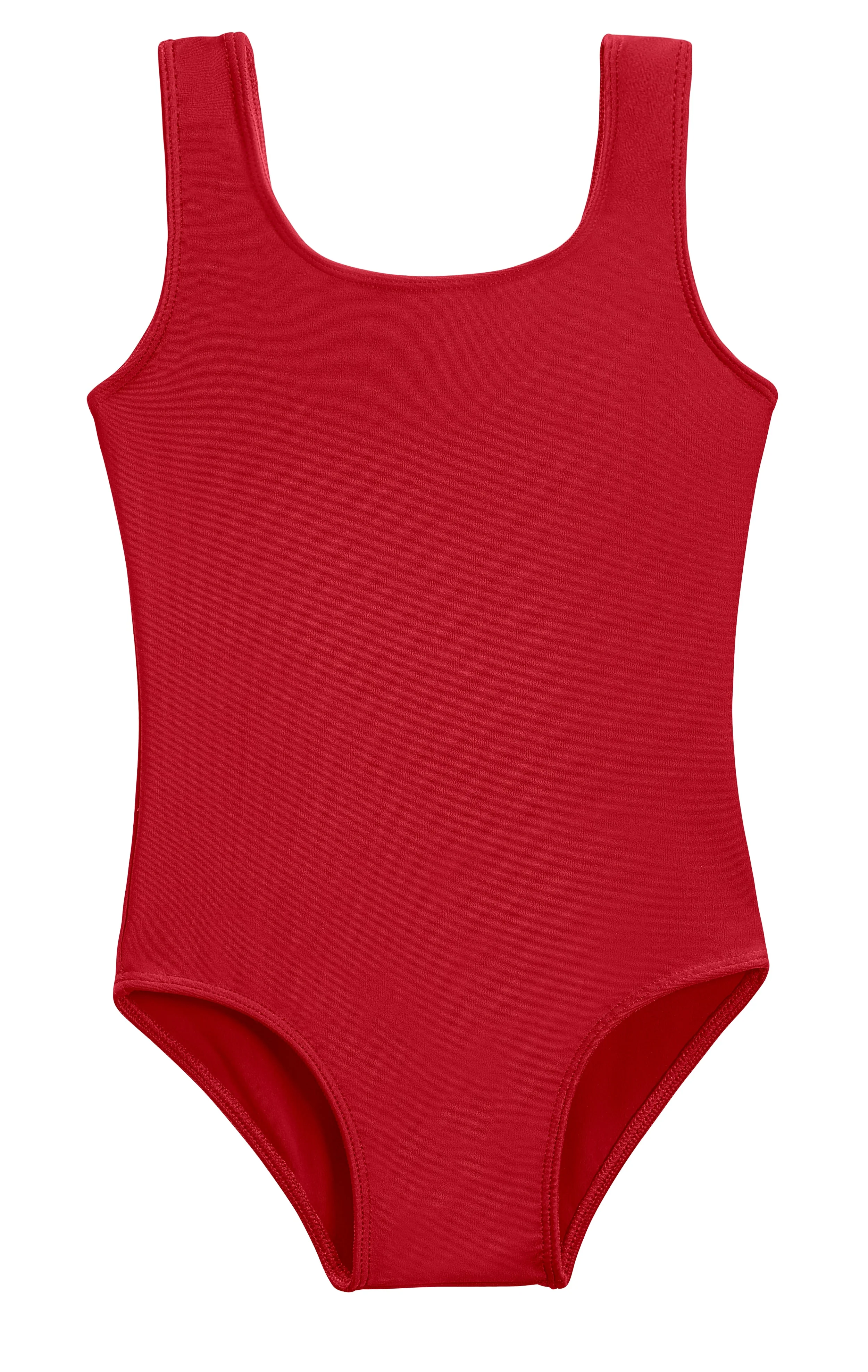 Girls Recycled Nylon UPF 50+ One Piece Swimsuit | Red - Drispect