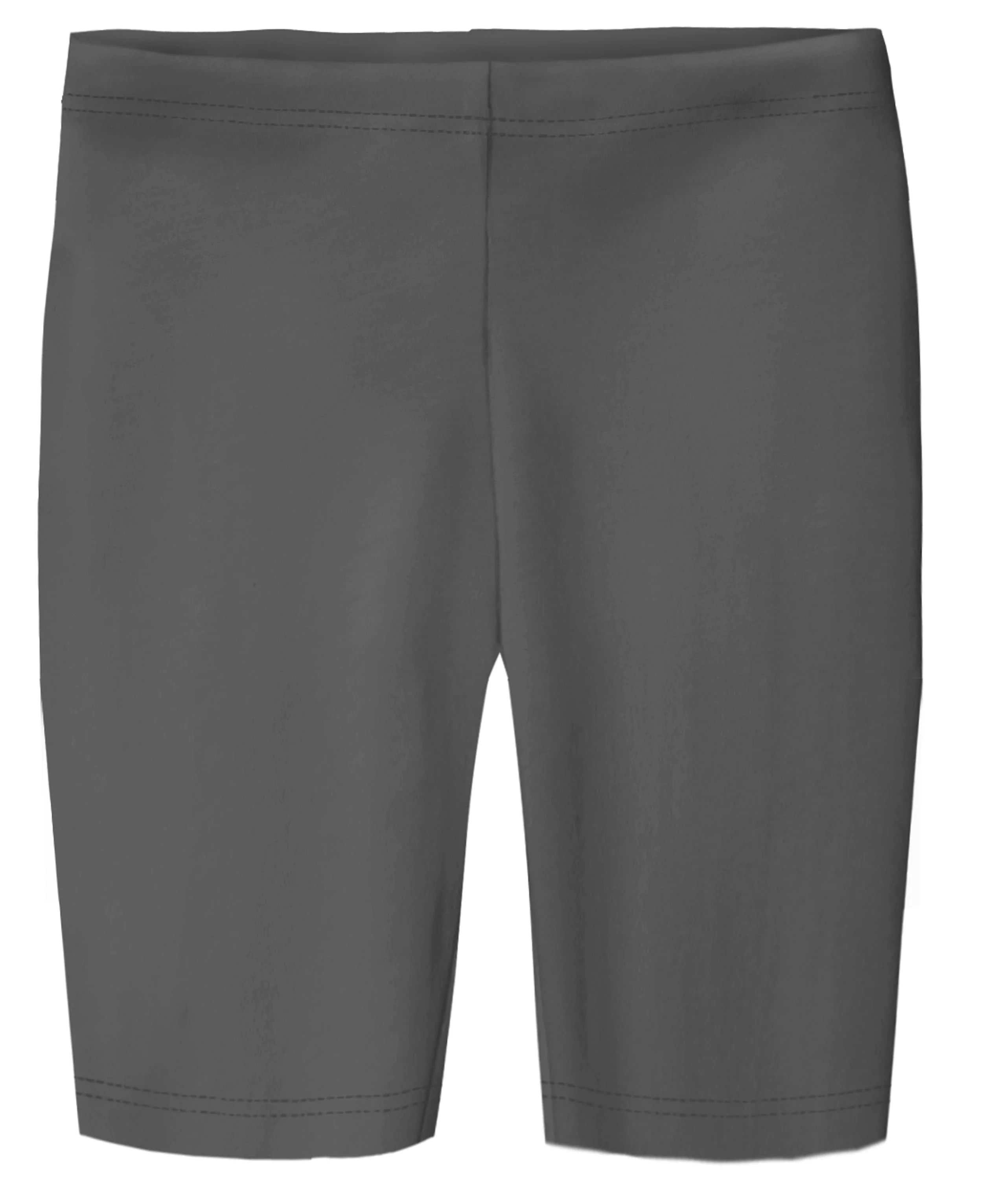 Girls Soft Cotton Long Bike Shorts | Charcoal - Drispect