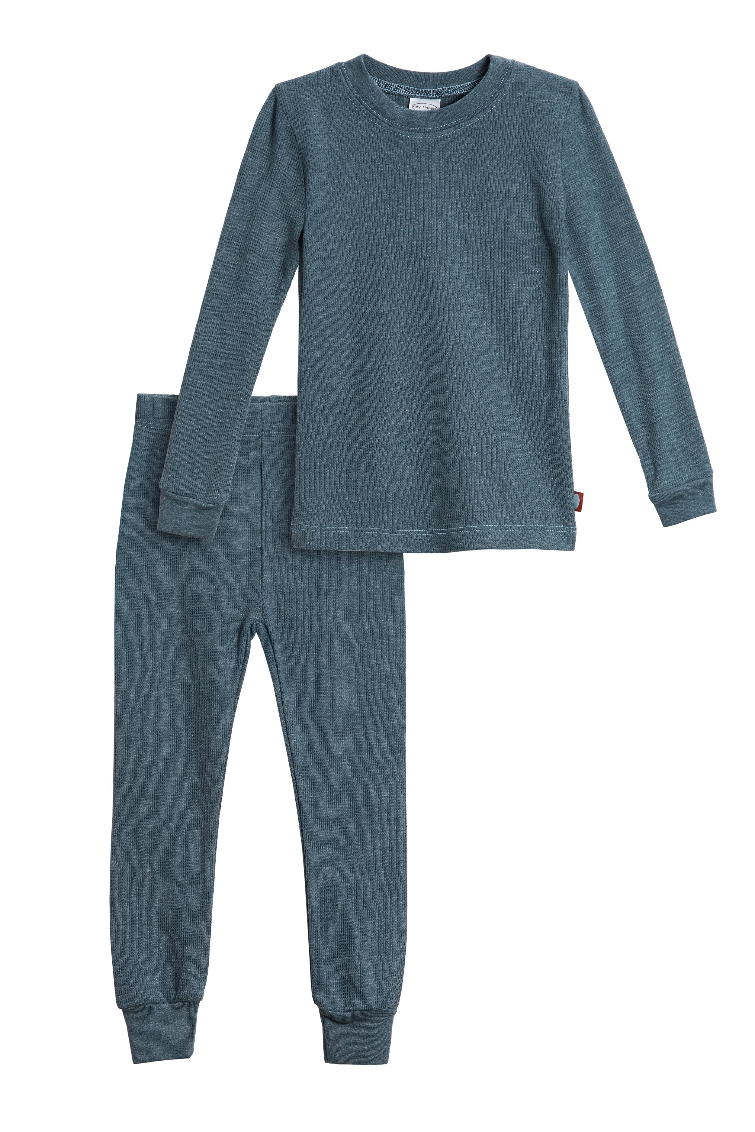 Boys Soft & Cozy Thermal 2-Piece Long Johns | Midnight w- Baby Blue Stitch - Drispect