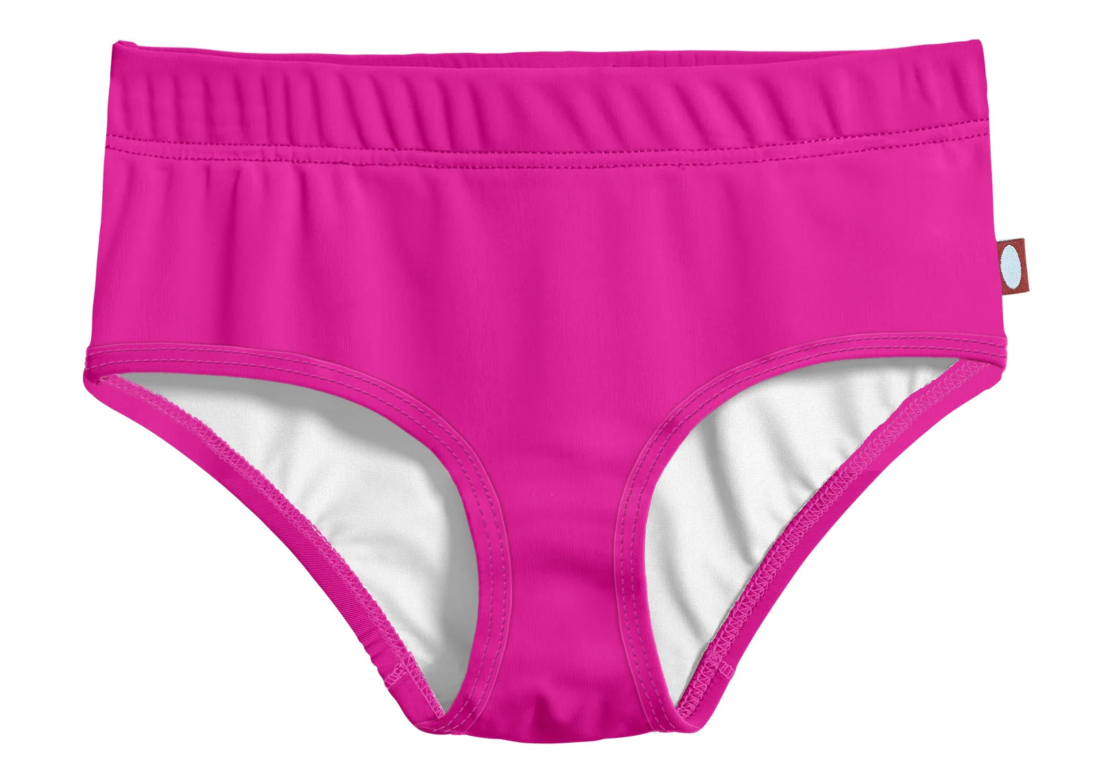 Girls UPF 50+ Lined High-Waisted Swim Briefs | Hot Pink - Drispect