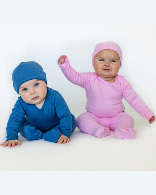 Super-Soft Organic Cotton Baby Rib Long Sleeve Lap Tee| Turquoise - Drispect