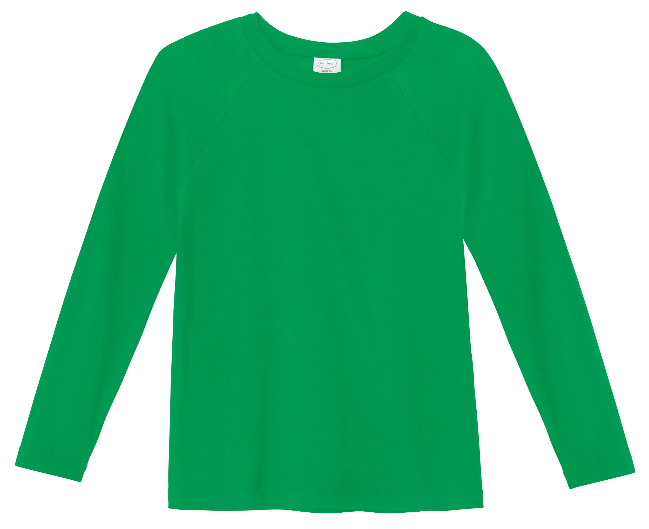 Boys Super-Soft 100% Organic Cotton Raglan Long Sleeve Tee | Elf - Drispect