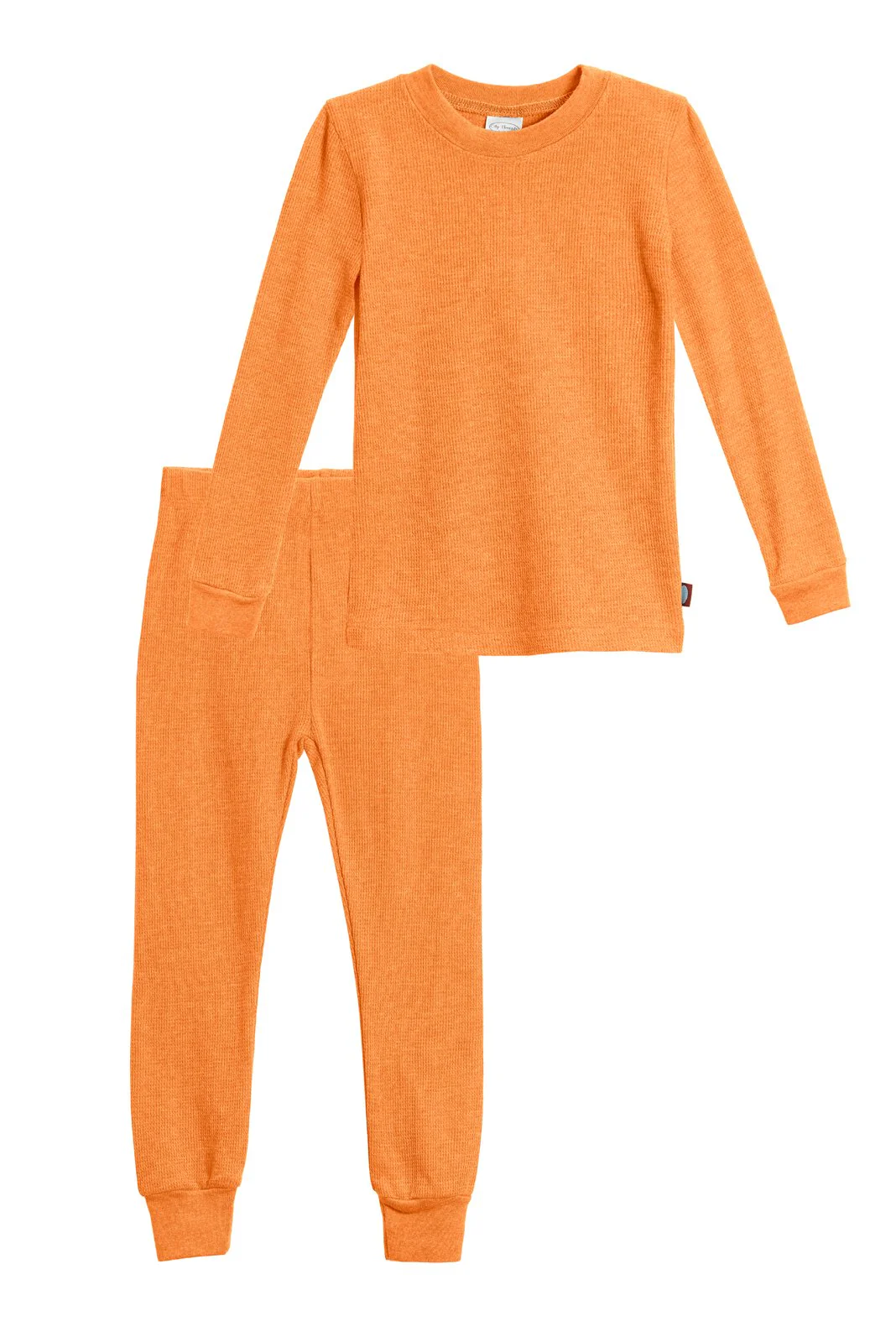 Boys Soft & Cozy Thermal 2-Piece Long Johns | Orange - Drispect