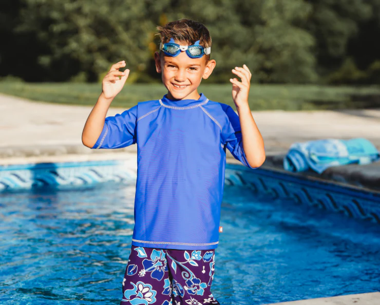 Boys UPF 50+ Short Sleeve Rashguard | Yellow - Drispect