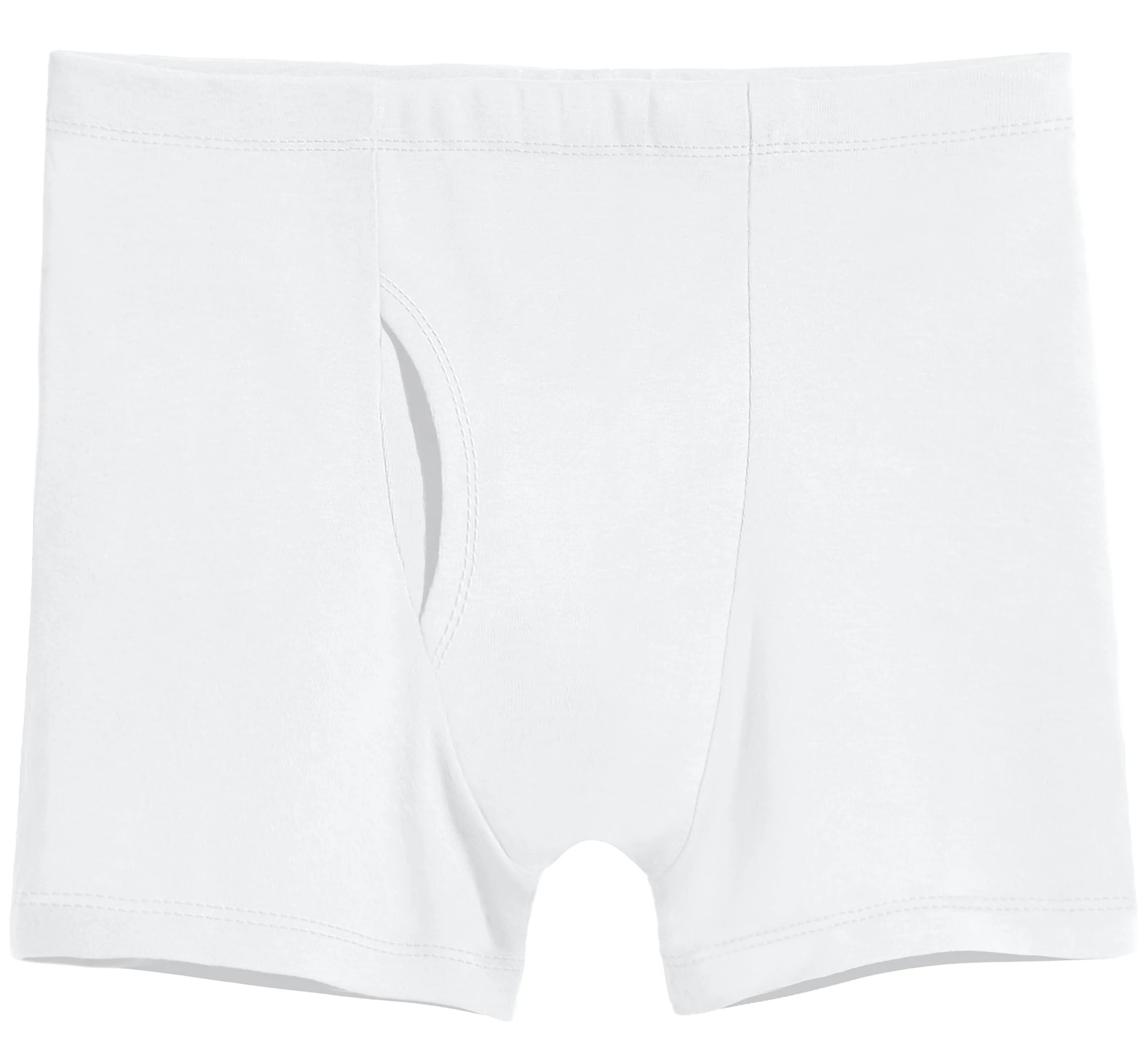 Men's Soft 100% Organic Cotton Boxer Briefs | White - Drispect