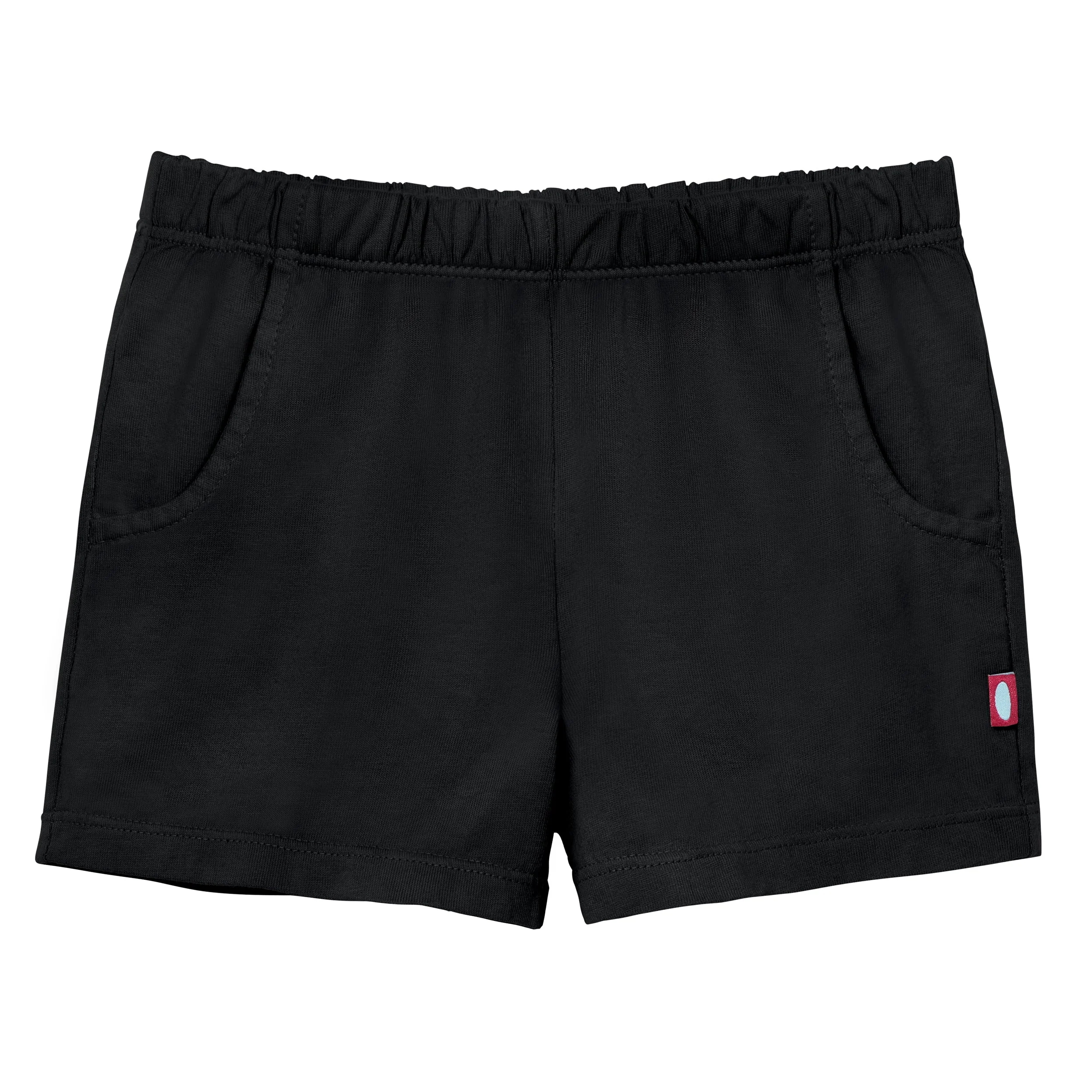 Girls Soft Cotton UPF 50+ Jersey Pocket Shorts | Black - Drispect