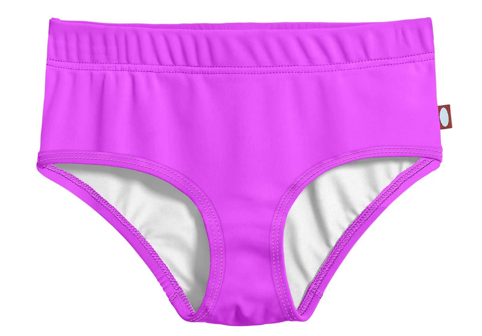 Girls UPF 50+ Lined High-Waisted Swim Briefs | Deep Purple - Drispect