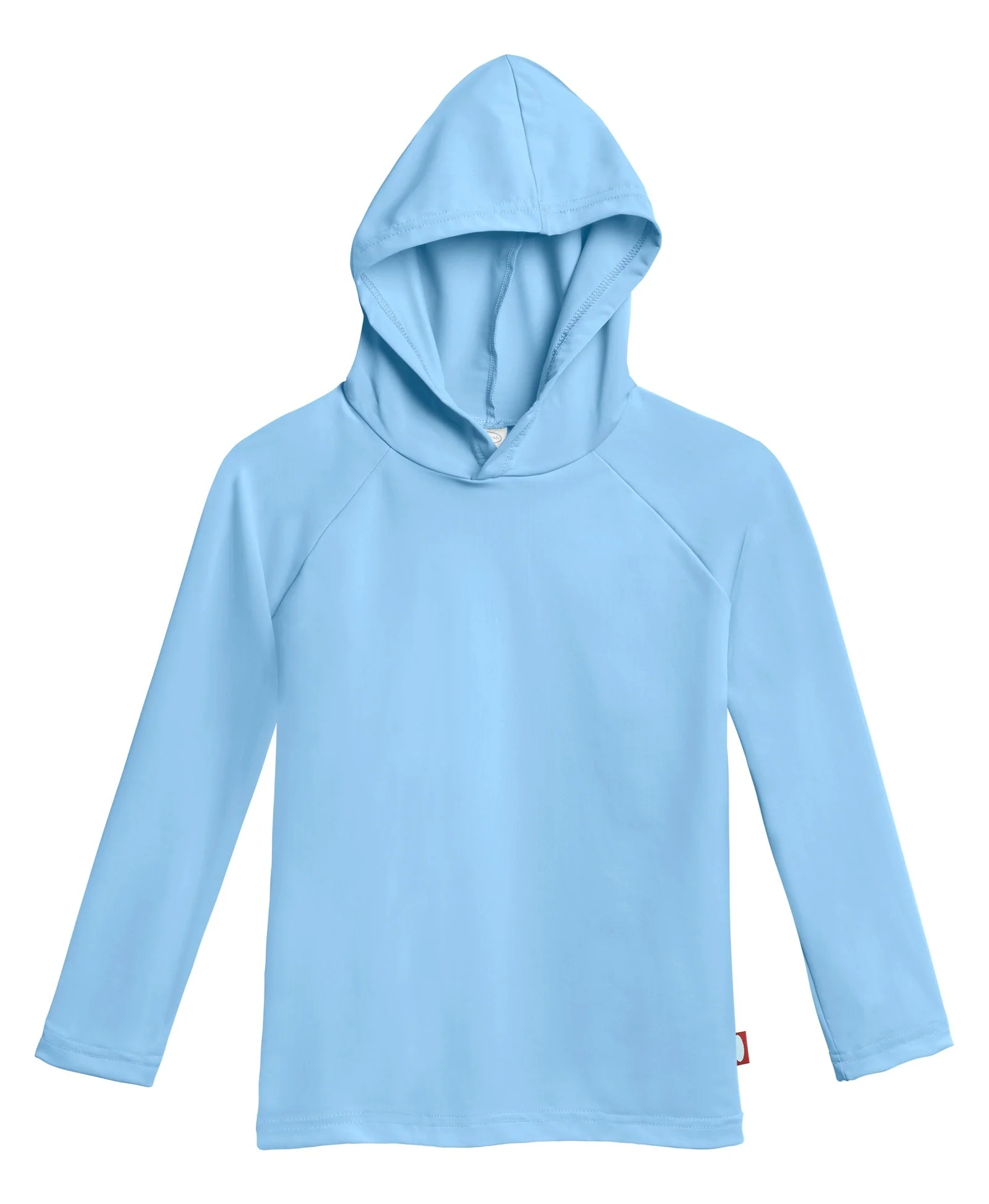 Unisex UPF 50+ Long Sleeve Hooded Rashguard | Bright Light Blue - Drispect