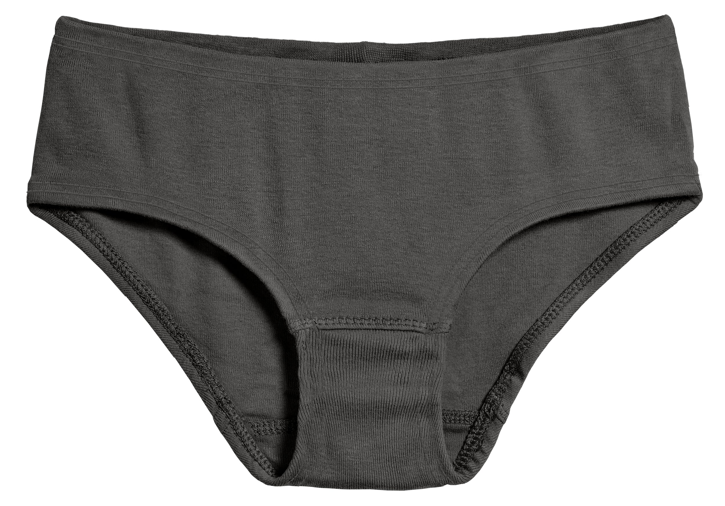 Girls Soft Cotton Brief  | Charcoal - Drispect