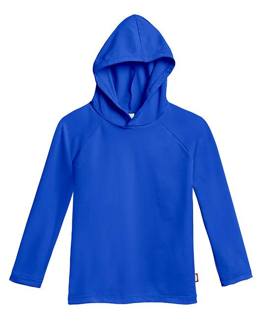 Unisex UPF 50+ Long Sleeve Hooded Rashguard | Royal Blue - Drispect