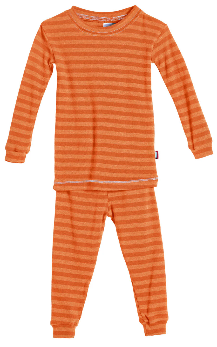 Boys and Girls Striped Pajama Set | Orange - Drispect