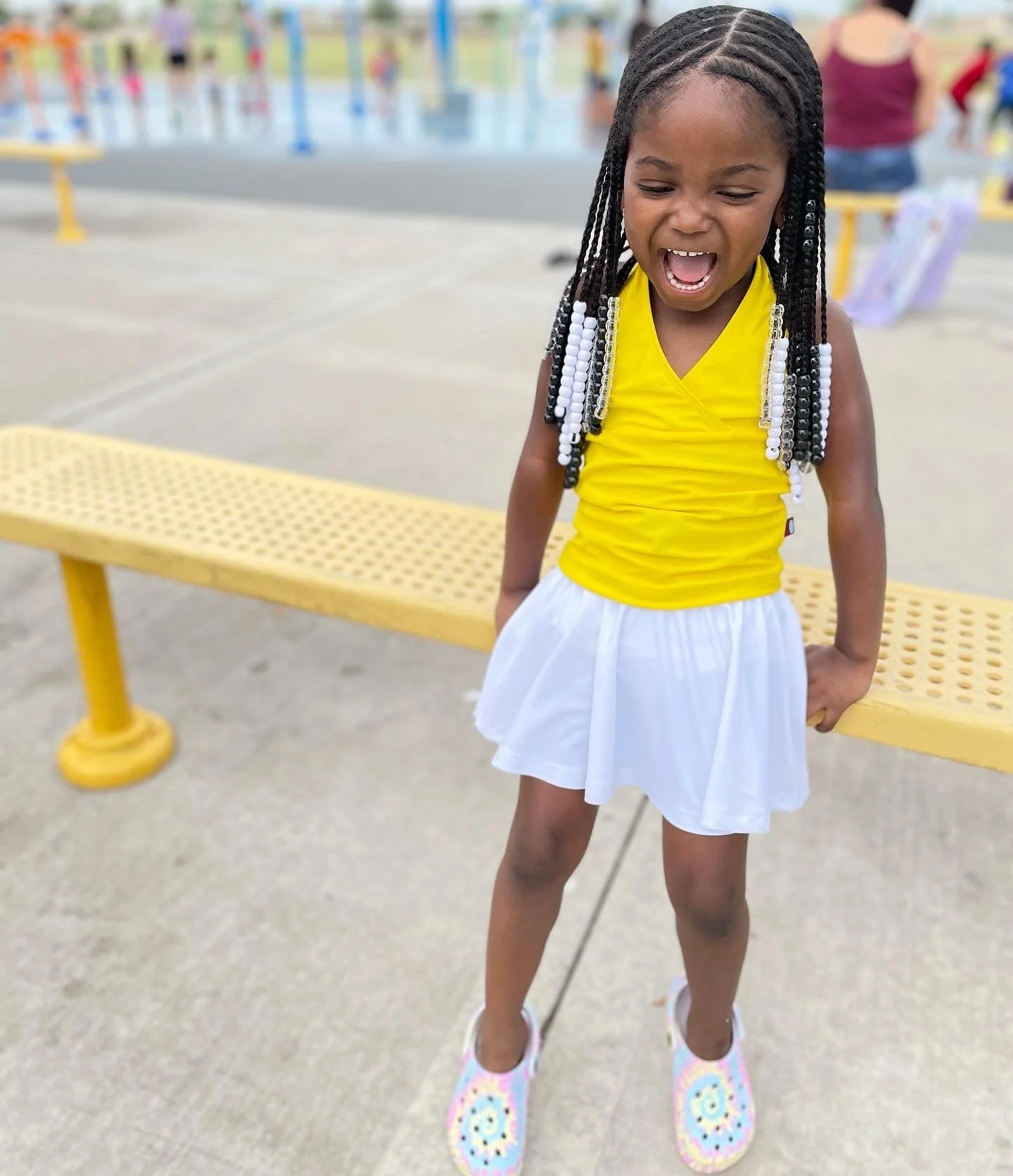 Girls UPF 50+ Swim Halter Top | Medium Pink - Drispect