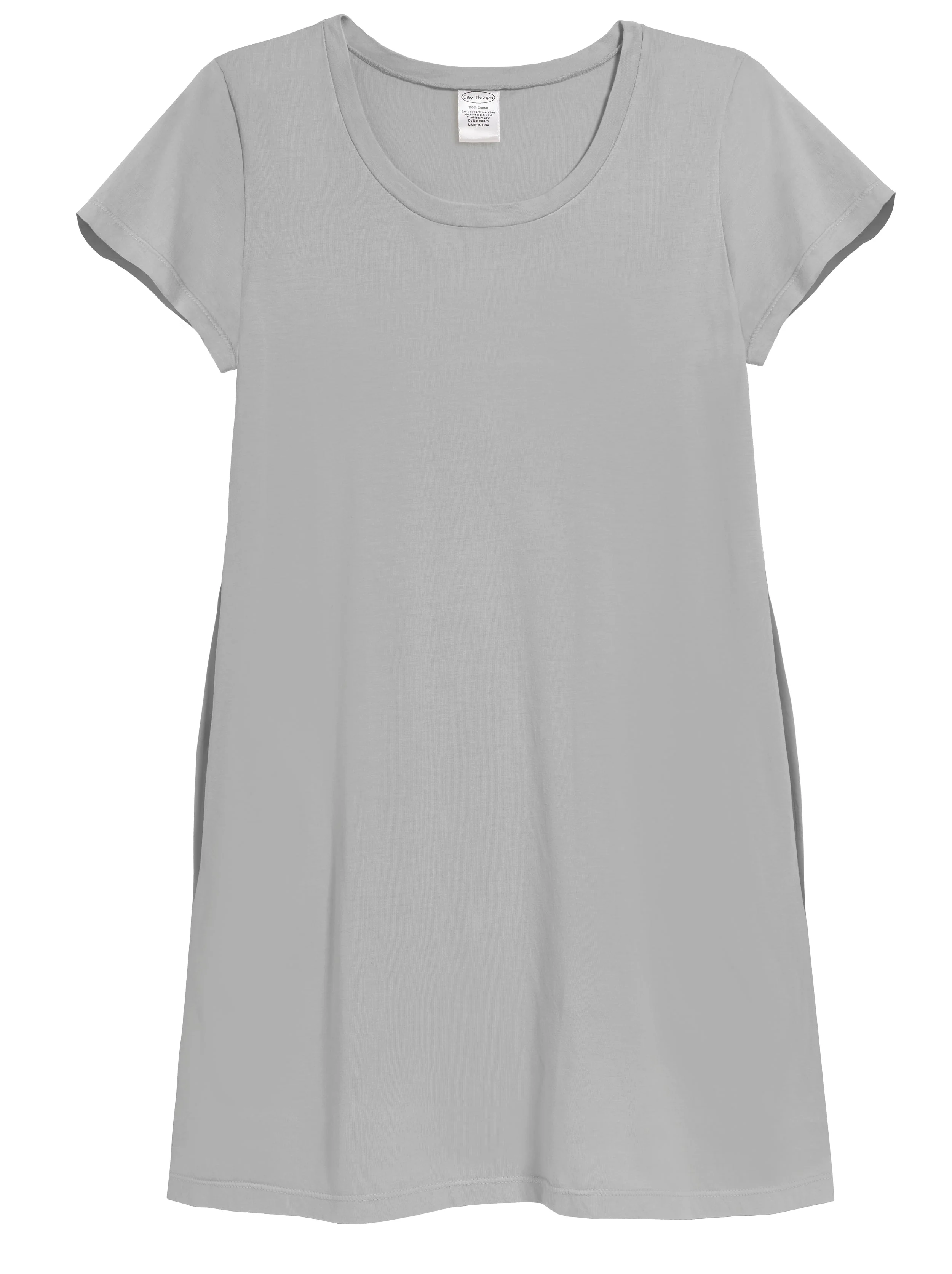 Women's Soft Supima Cotton Easy Cover-Up T-Shirt Pocket Dress | Road - Drispect