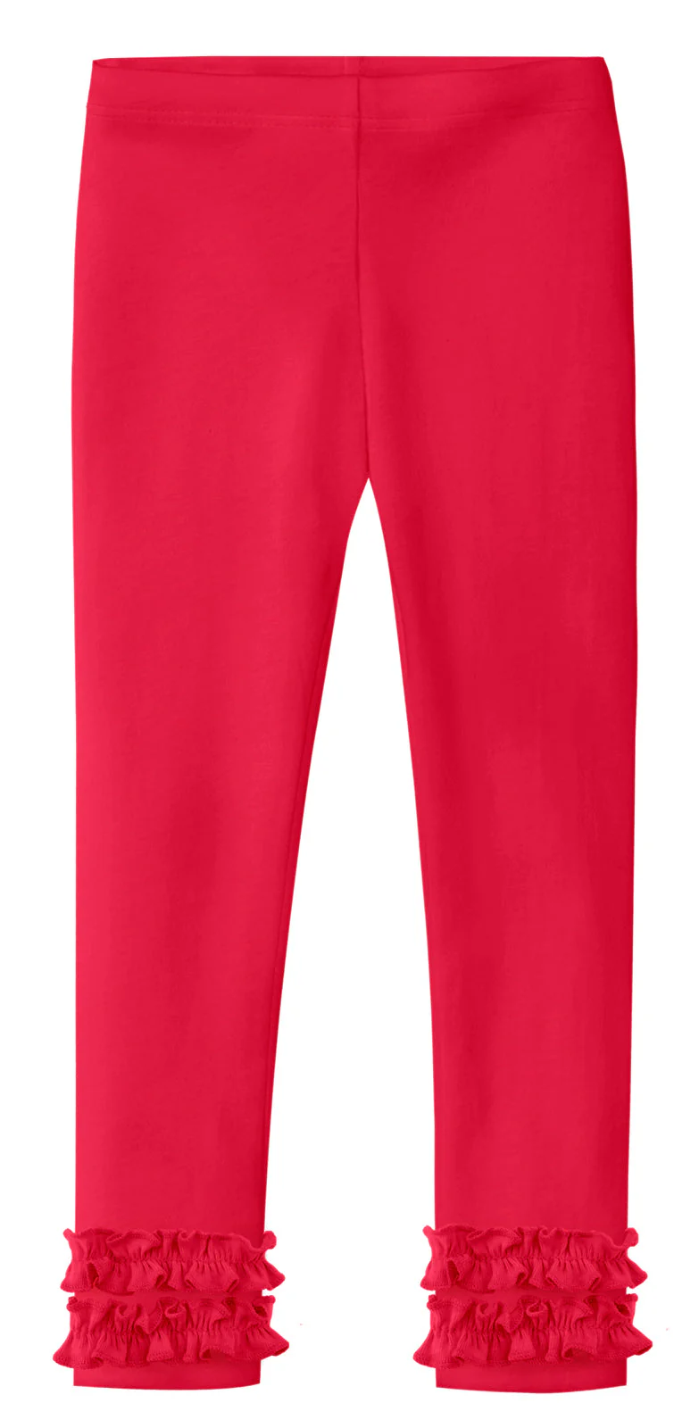 Girls Soft Cotton Ruffle Leggings | Candy Apple - Drispect