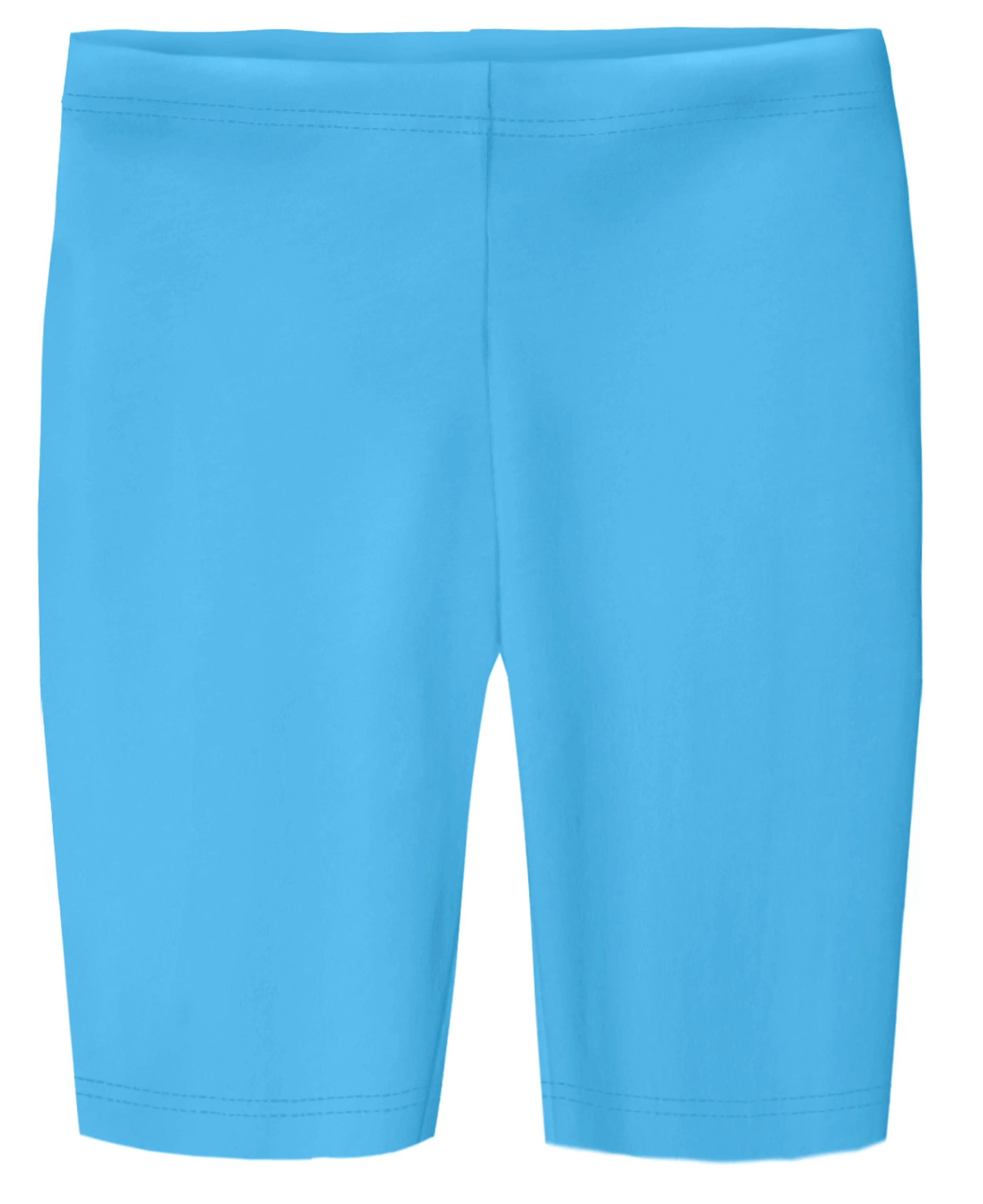 Girls Soft Cotton Long Bike Shorts | Turquoise - Drispect