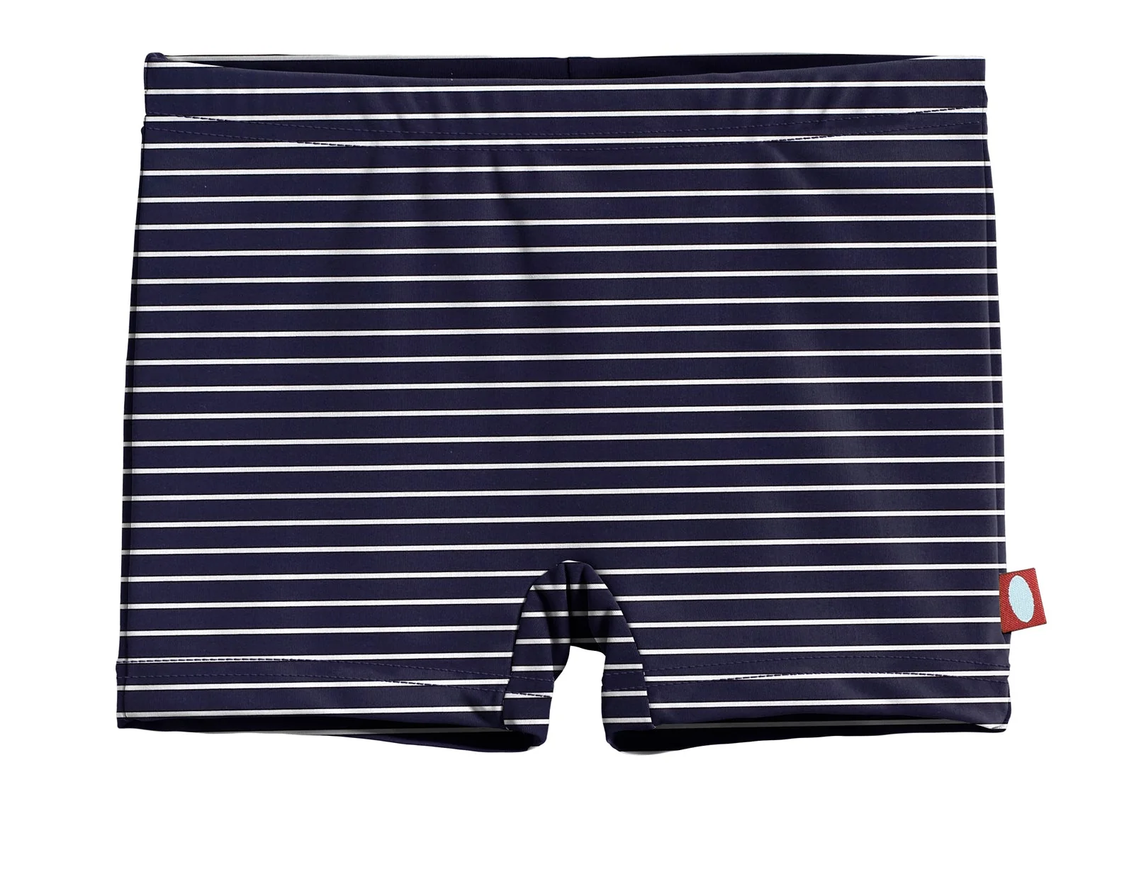 Girls UPF 50+ Printed Swim Boy Shorts  | Marine Navy w- White Stripes - Drispect
