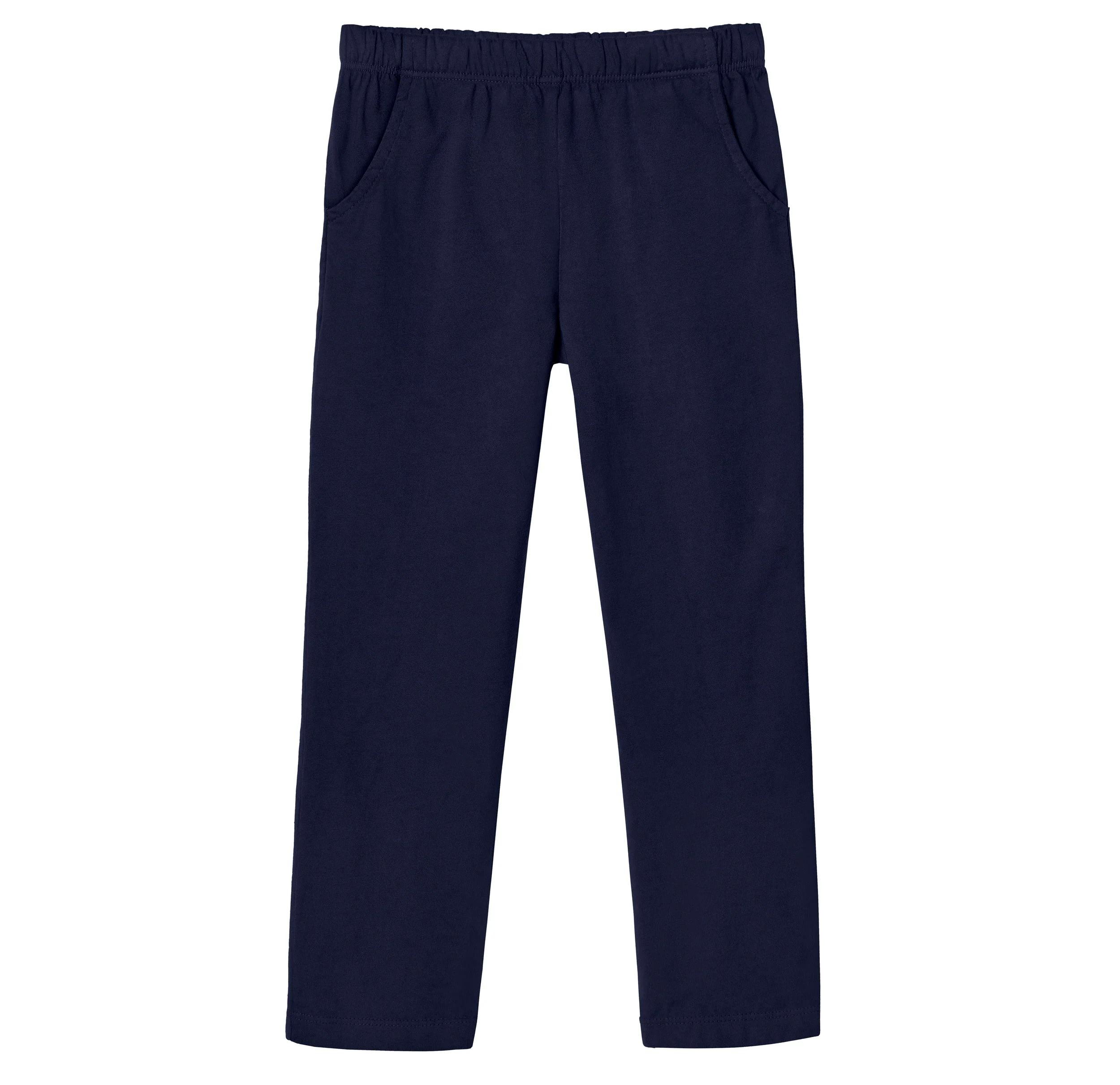 Girls Soft Cotton UPF 50+ Jersey Pocket Pants | Navy - Drispect