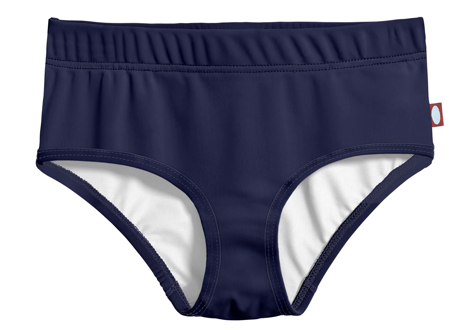 Girls UPF 50+ Lined High-Waisted Swim Briefs | Navy - Drispect