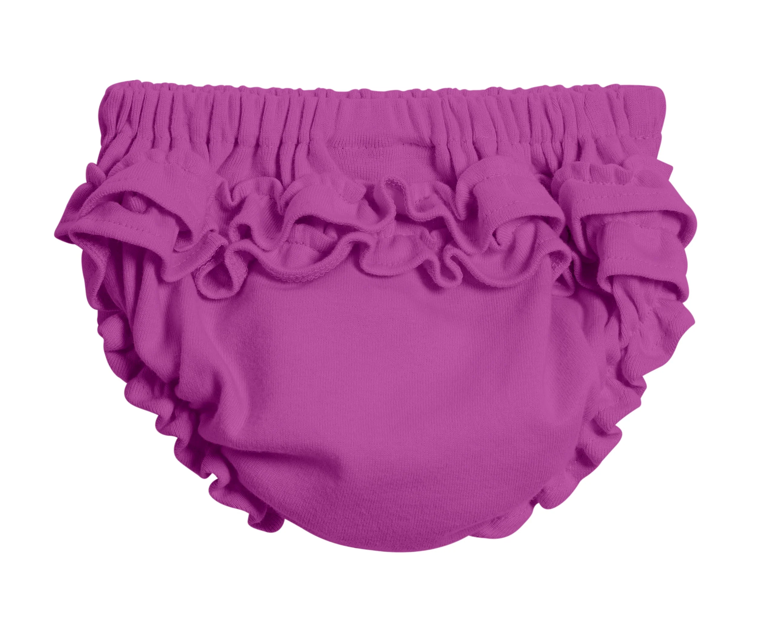Girls Soft Cotton Ruffle Diaper Cover | Plum - Drispect