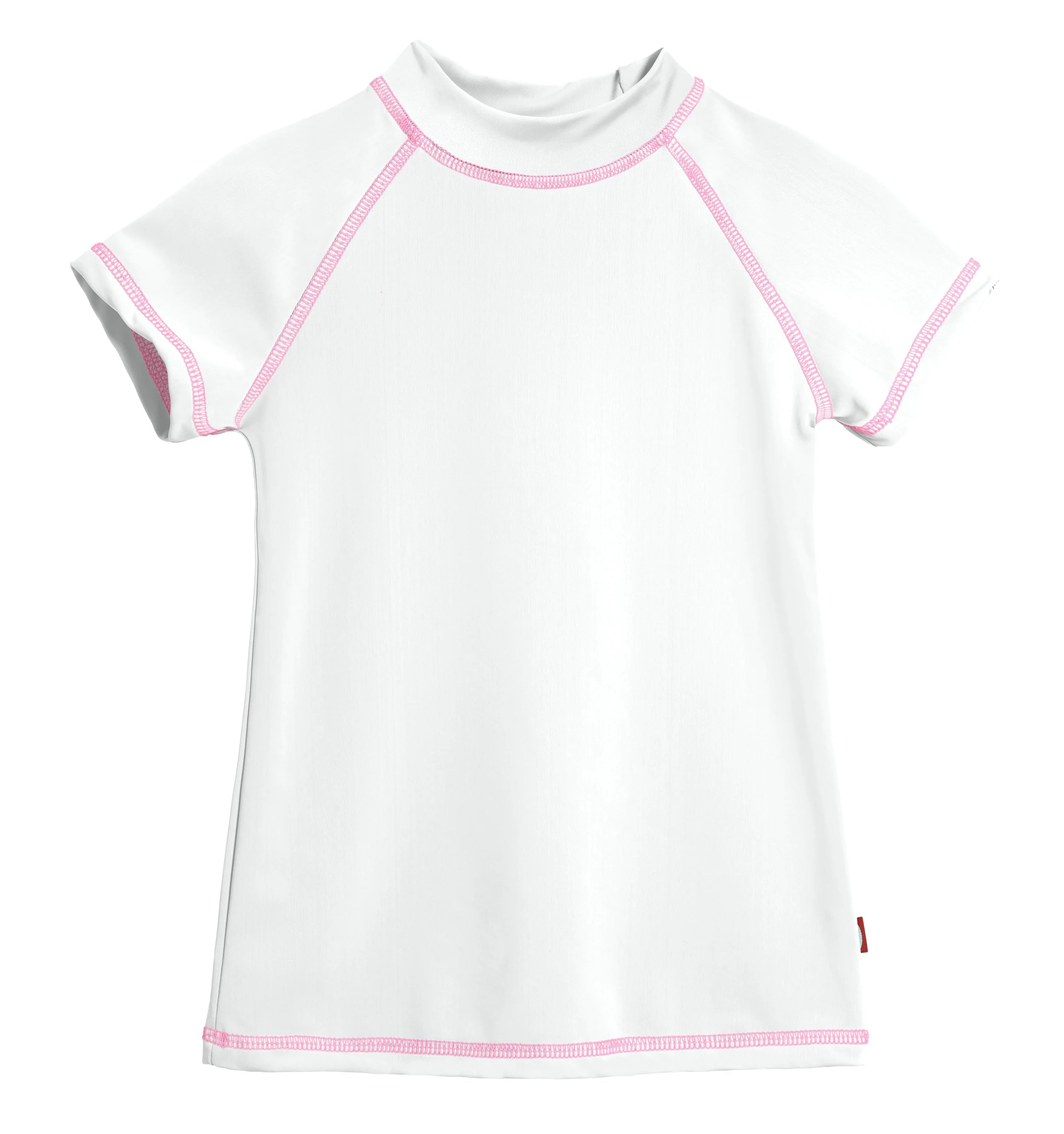 Girls UPF 50+ Short Sleeve Rashguard | White - Drispect