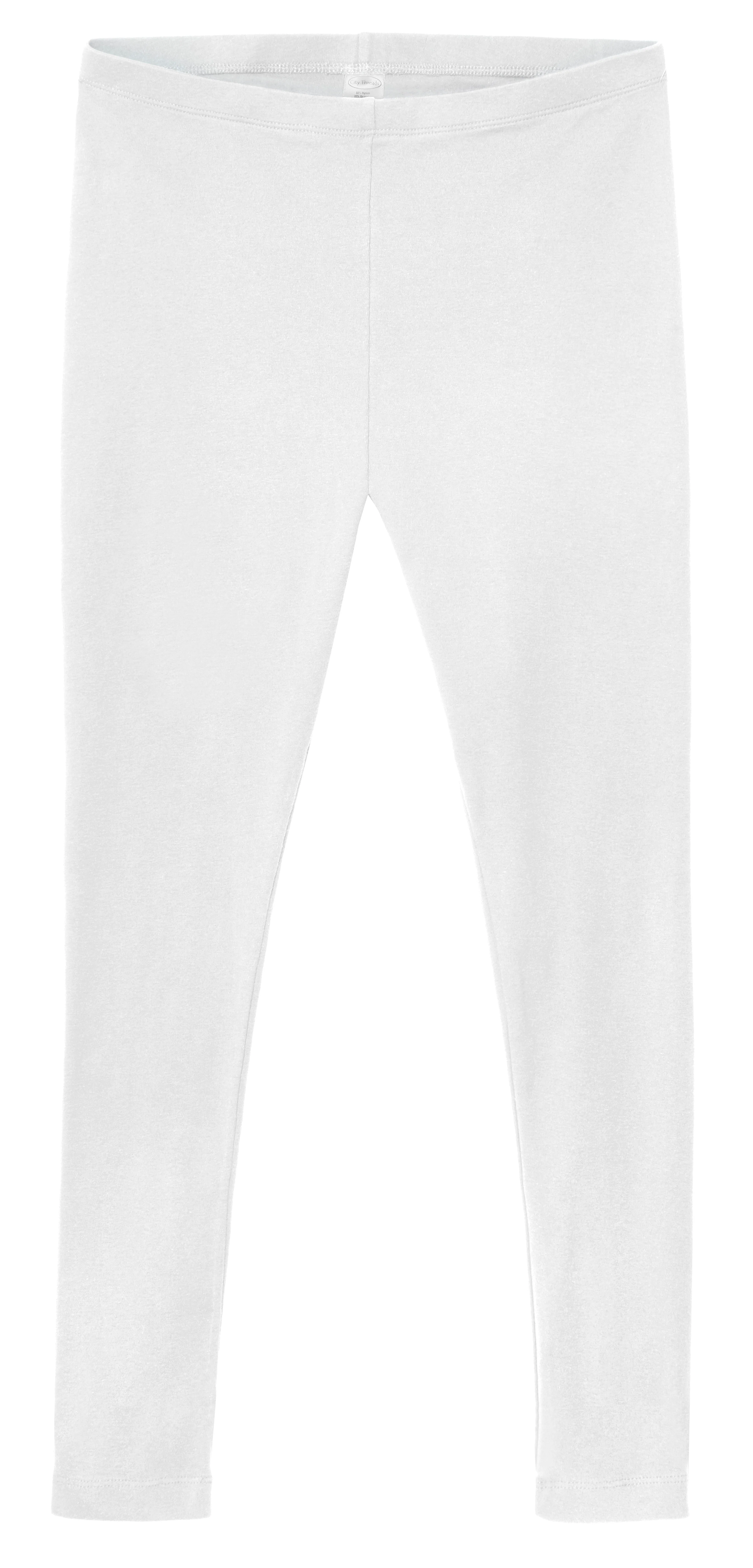 Women's Soft 100% Organic Cotton Leggings | White - Drispect