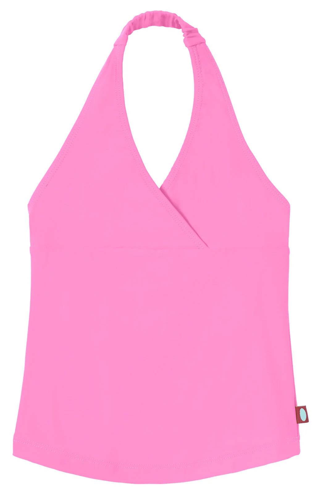 Girls UPF 50+ Swim Halter Top | Medium Pink - Drispect