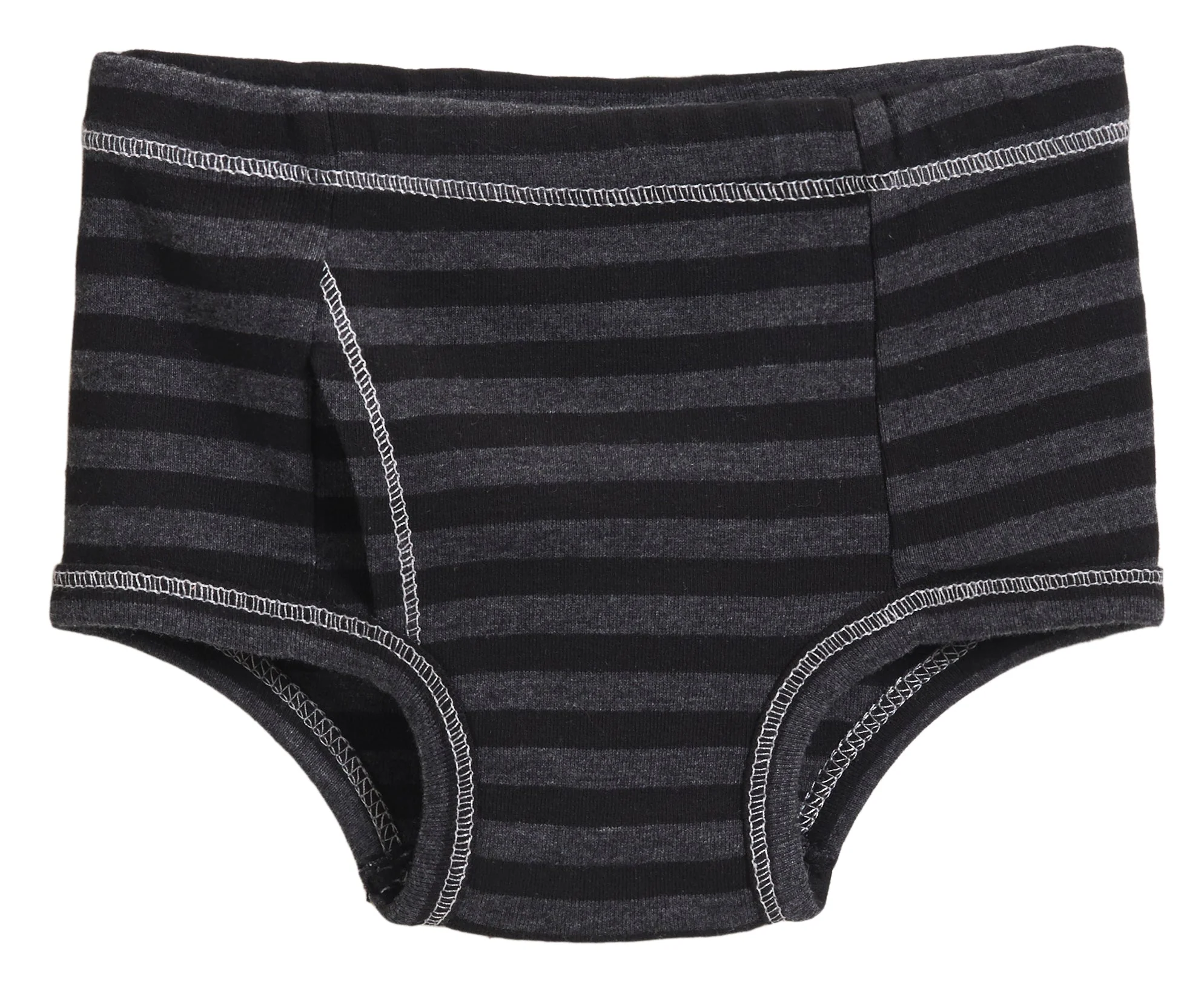 Boys Soft Stripe Brief | Black - Drispect