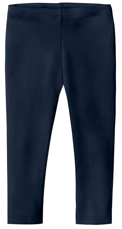 Girls Soft 100% Cotton Capri Leggings | Navy - Drispect