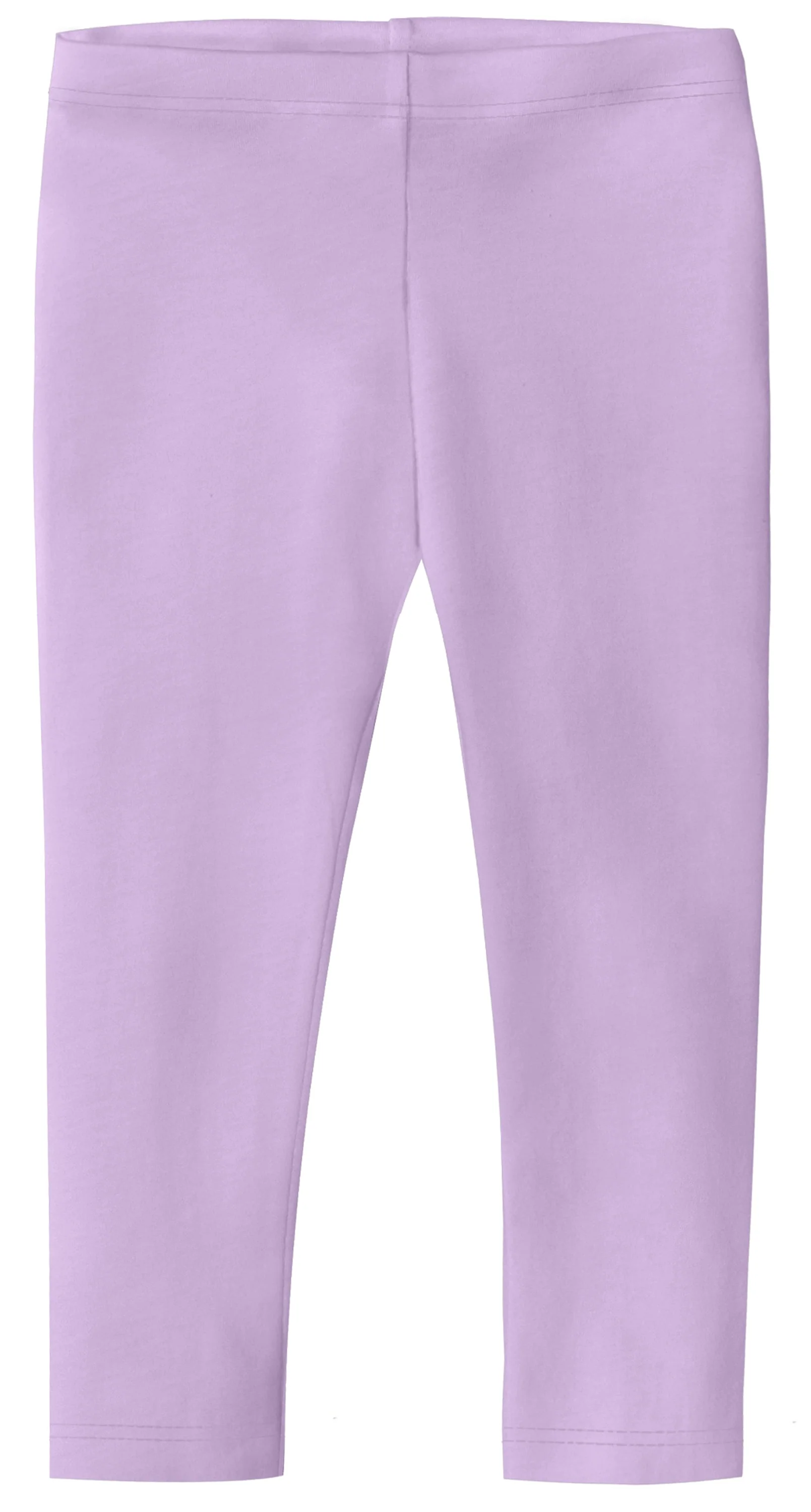 Girls Soft 100% Cotton Capri Leggings | Lavender - Drispect