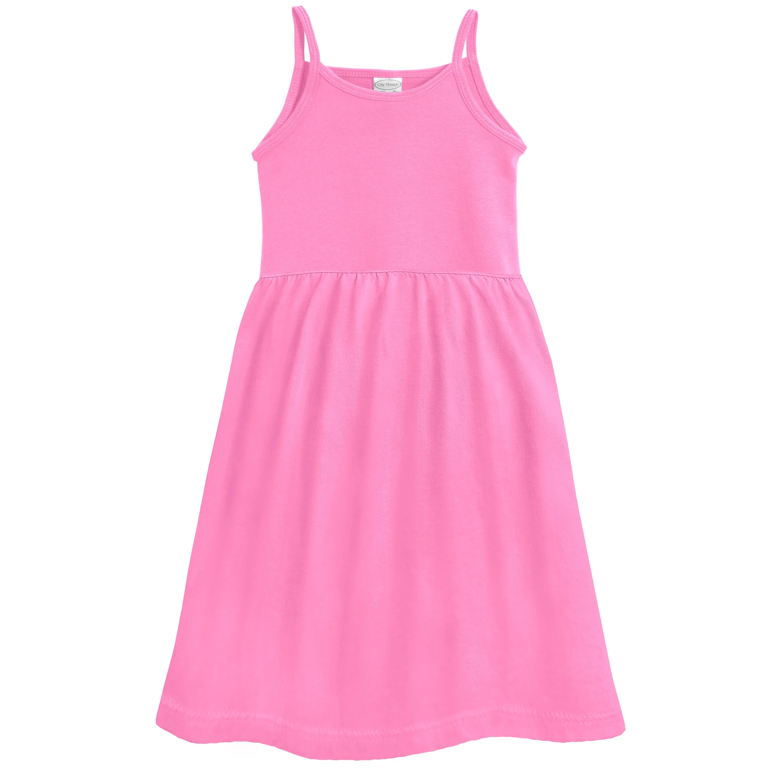 Soft Organic Cotton Empire Camisole Sundress | Medium Pink - Drispect