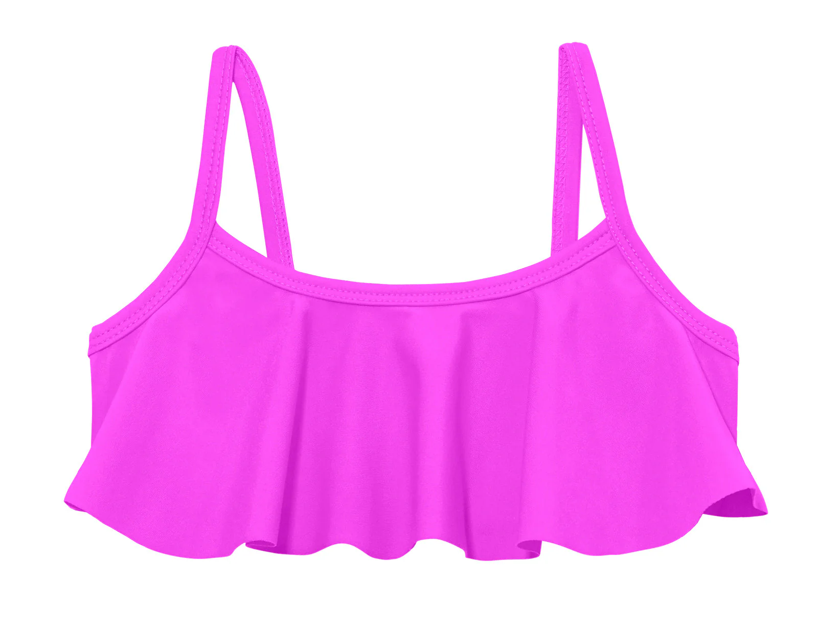 Girls UPF 50+ Flounce Bikini Top | Deep Purple - Drispect