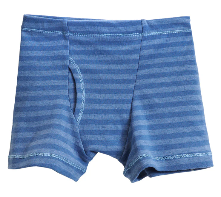 Boys Soft Stripe Boxer Brief | Smurf Blue - Drispect