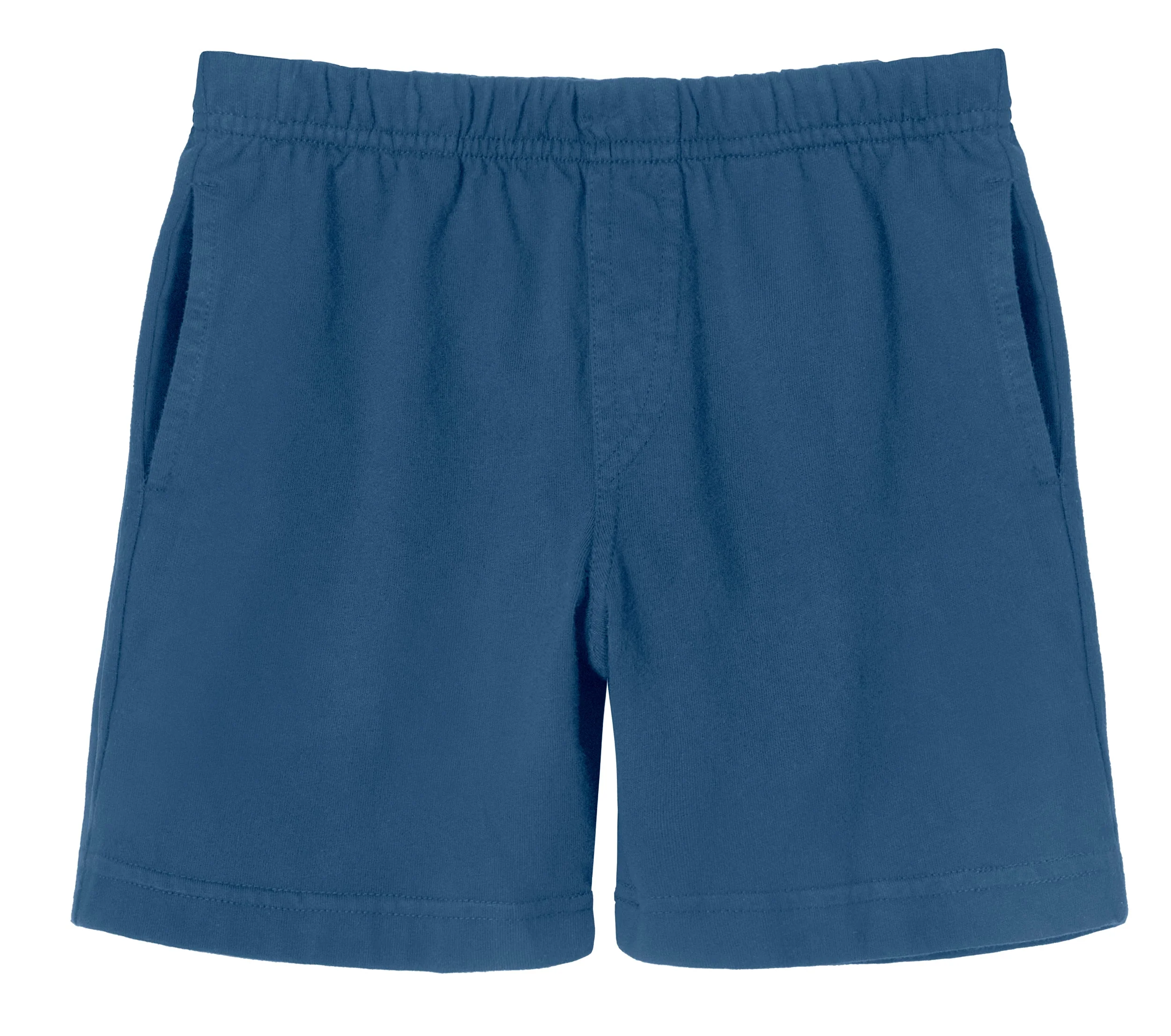Boys Soft Cotton UPF 50+ Above-Knee Side Pocket Shorts | Smurf - Drispect