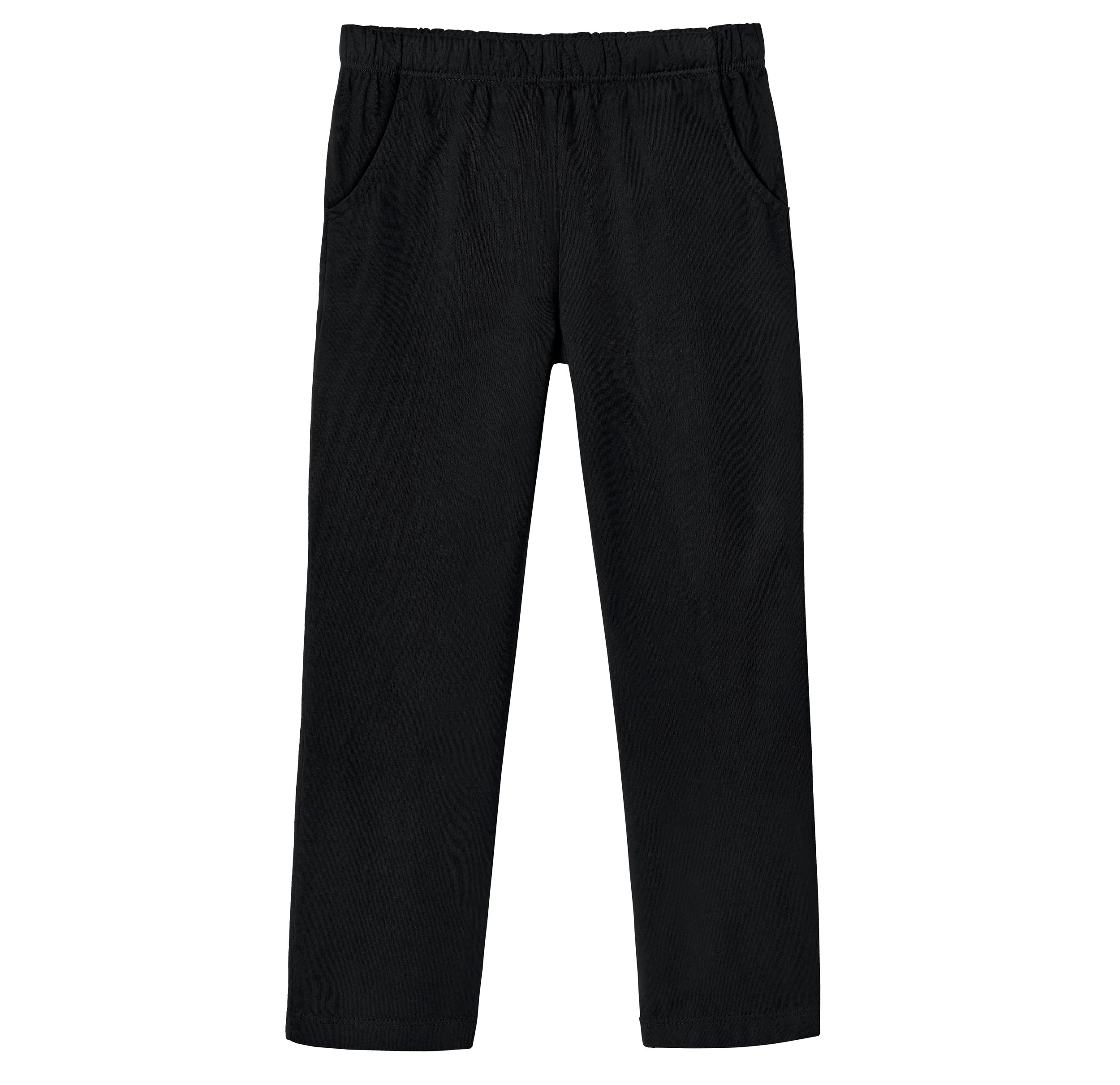 Girls Soft Cotton UPF 50+ Jersey Pocket Pants | Black - Drispect
