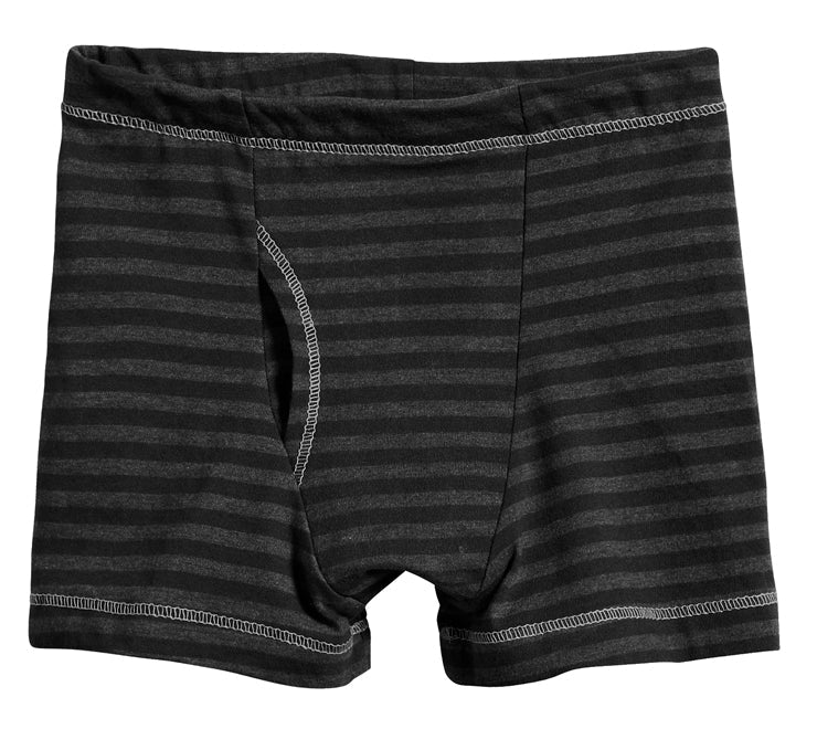 Boys Soft Stripe Boxer Brief | Black - Drispect