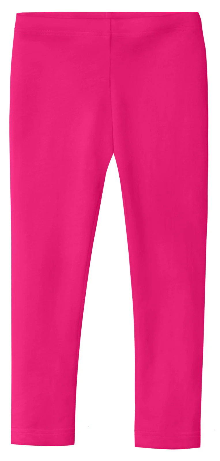 Girls Soft 100% Cotton Solid Colored Leggings | Hot Pink - Drispect