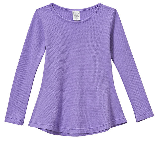 Girls Soft & Cozy Thermal Long Sleeve Tunic | Deep Purple - Drispect