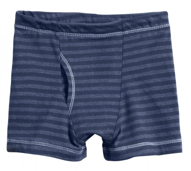 Boys Soft Stripe Boxer Brief | Midnight Blue - Drispect