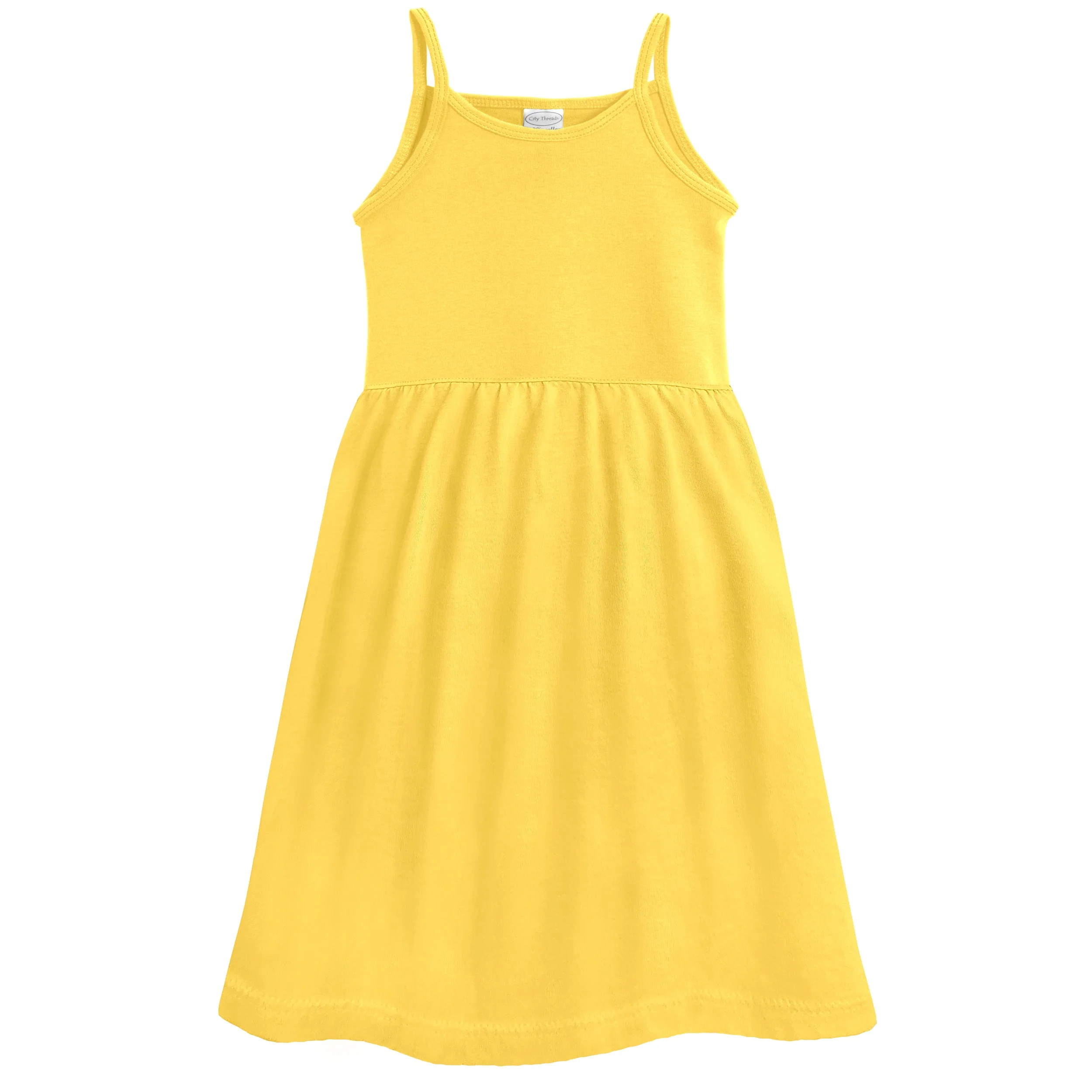 Soft Organic Cotton Empire Camisole Sundress | Yellow - Drispect